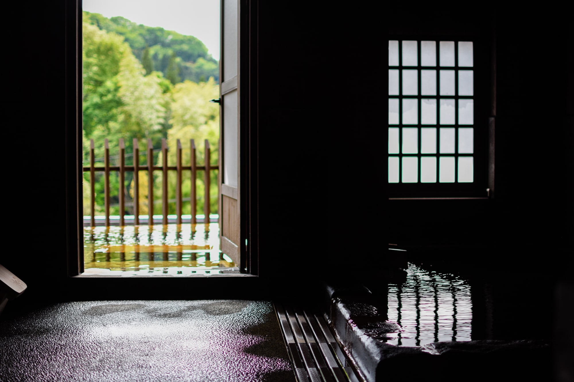 From the Akane no Yu indoor bath, available only to guests staying at the hotel