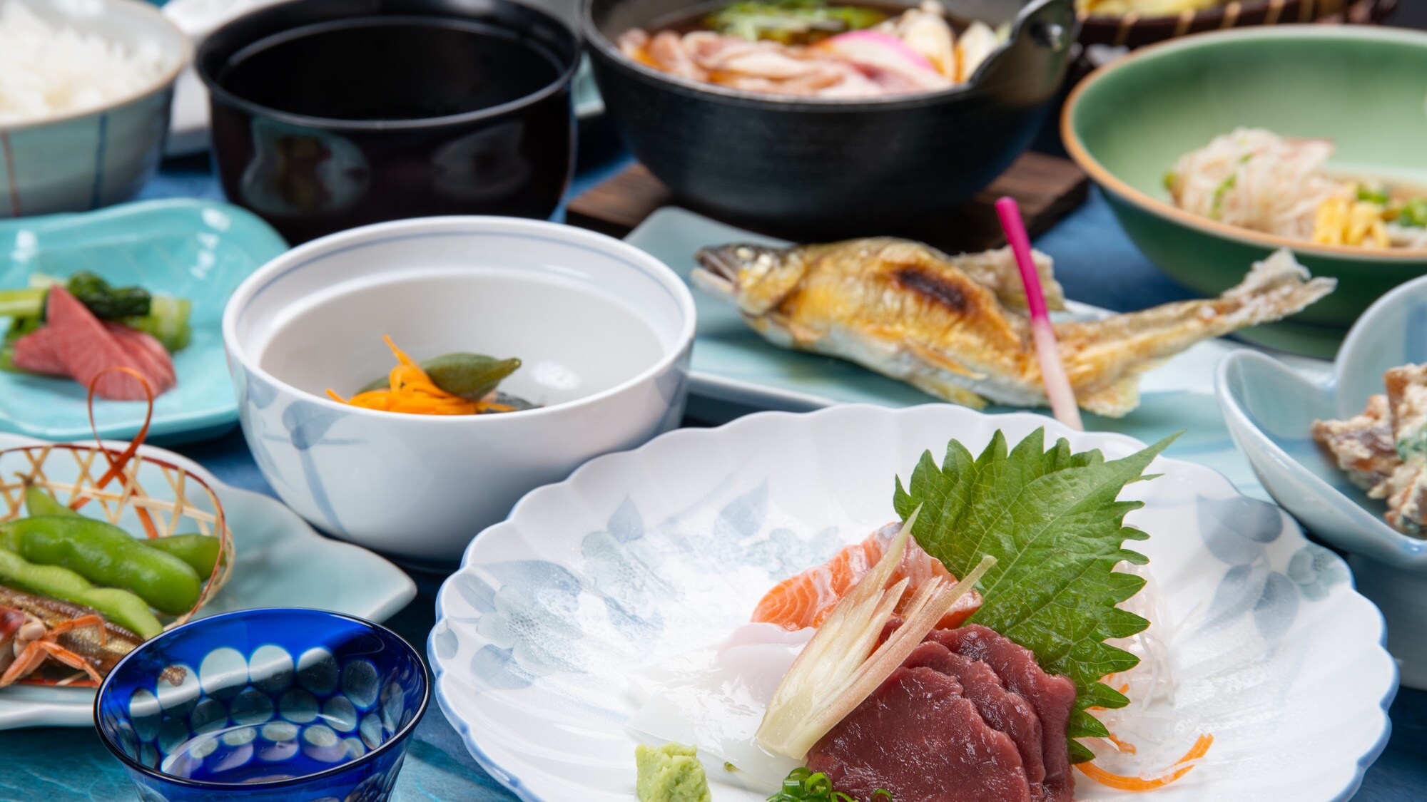 *Dinner example: Approximately 13 colorful dishes made with local ingredients