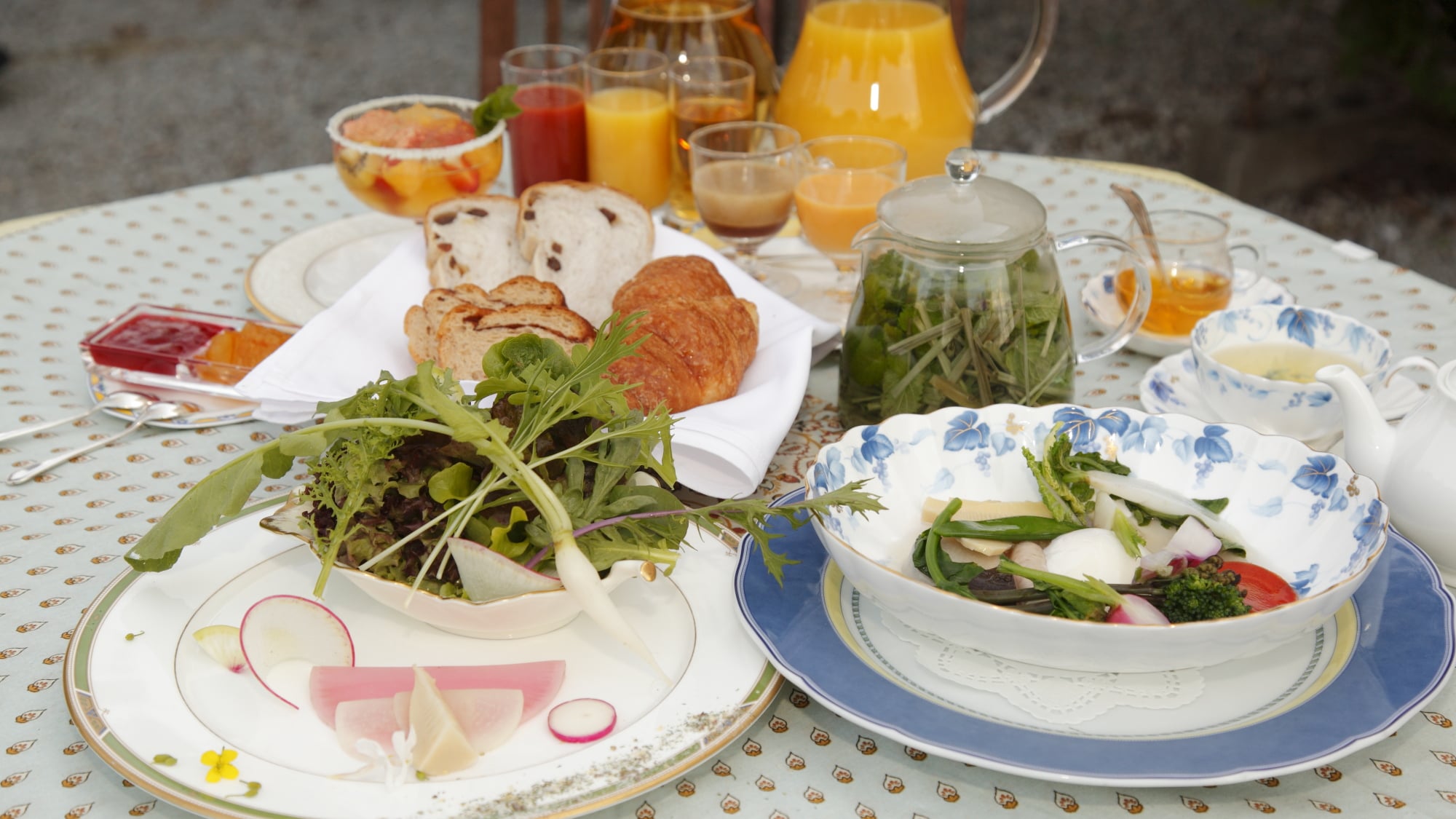 The breakfast menu at Letan allows you to enjoy the natural flavor of vegetables.
