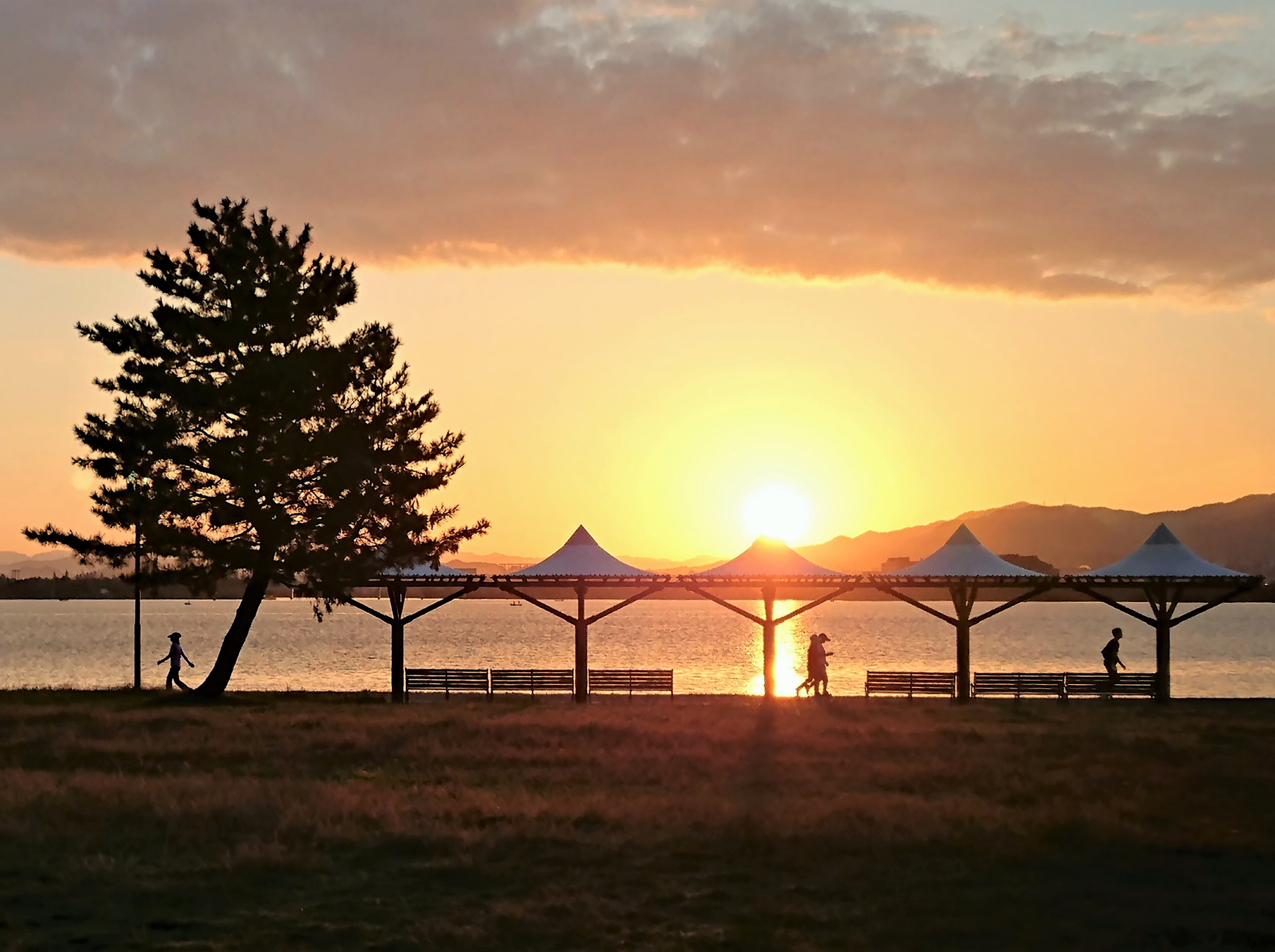 Otsu Lakeside Nagisa Park Yumihama - Morning sun scene (lakeside)