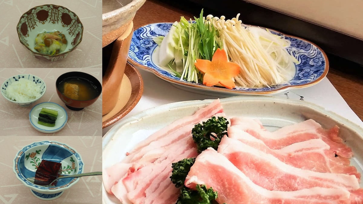 Delicious small amount! Tsumari pork shabu-shabu meal plan (example)