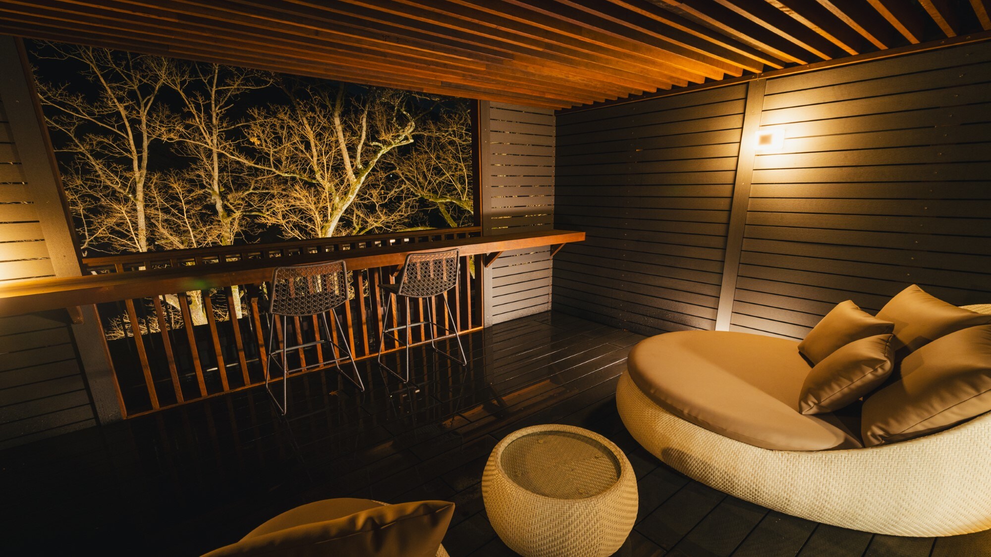 Kamar bergaya Jepang/Kamar twin bergaya Jepang (teras)