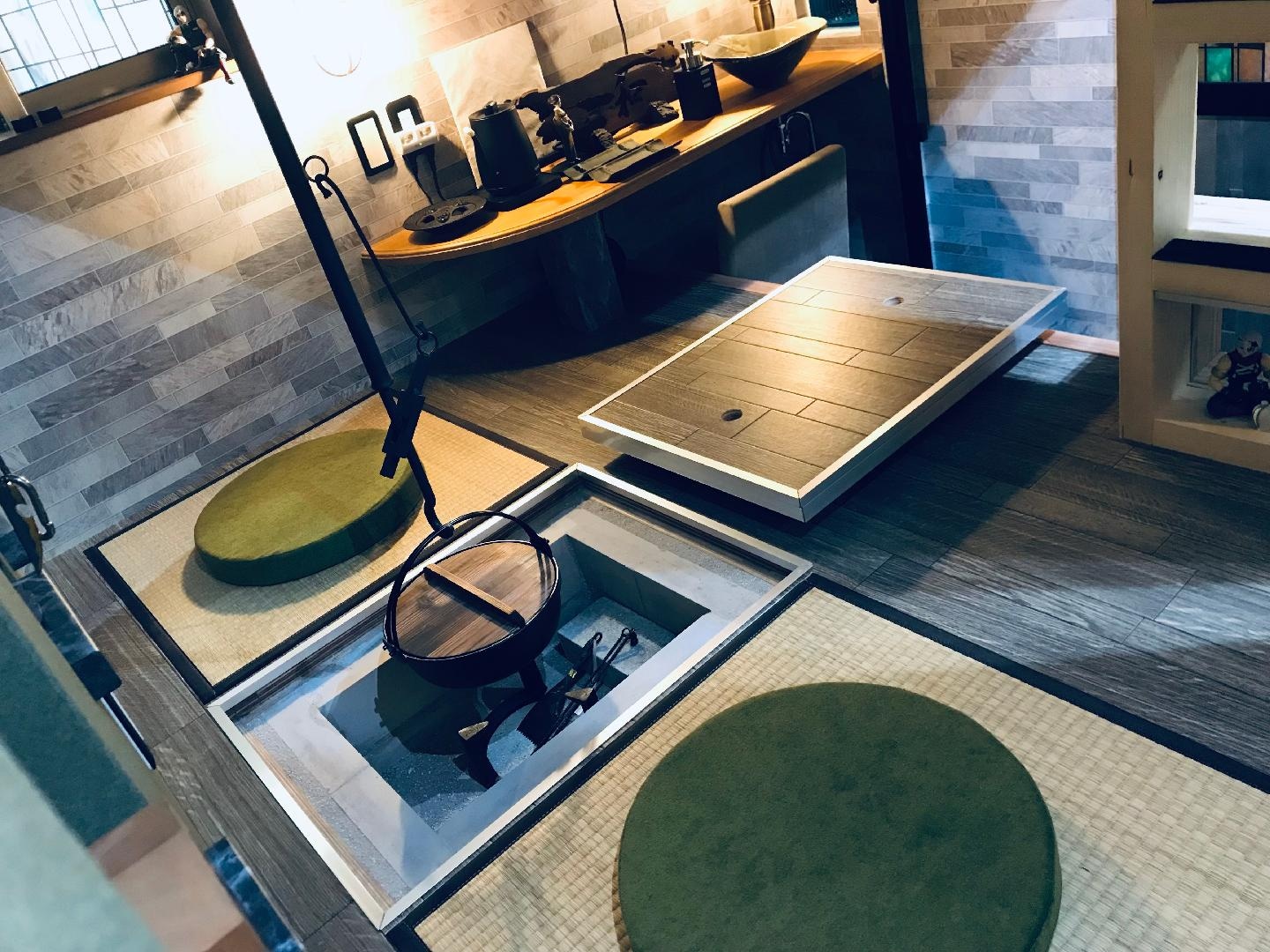 Irori hearth_Tatami floor
