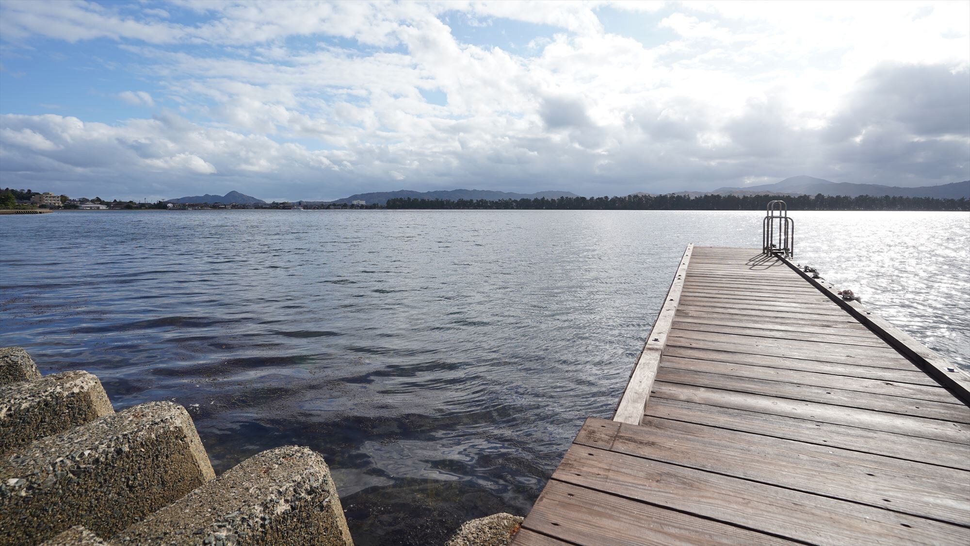 View from the pier in front of the hotel