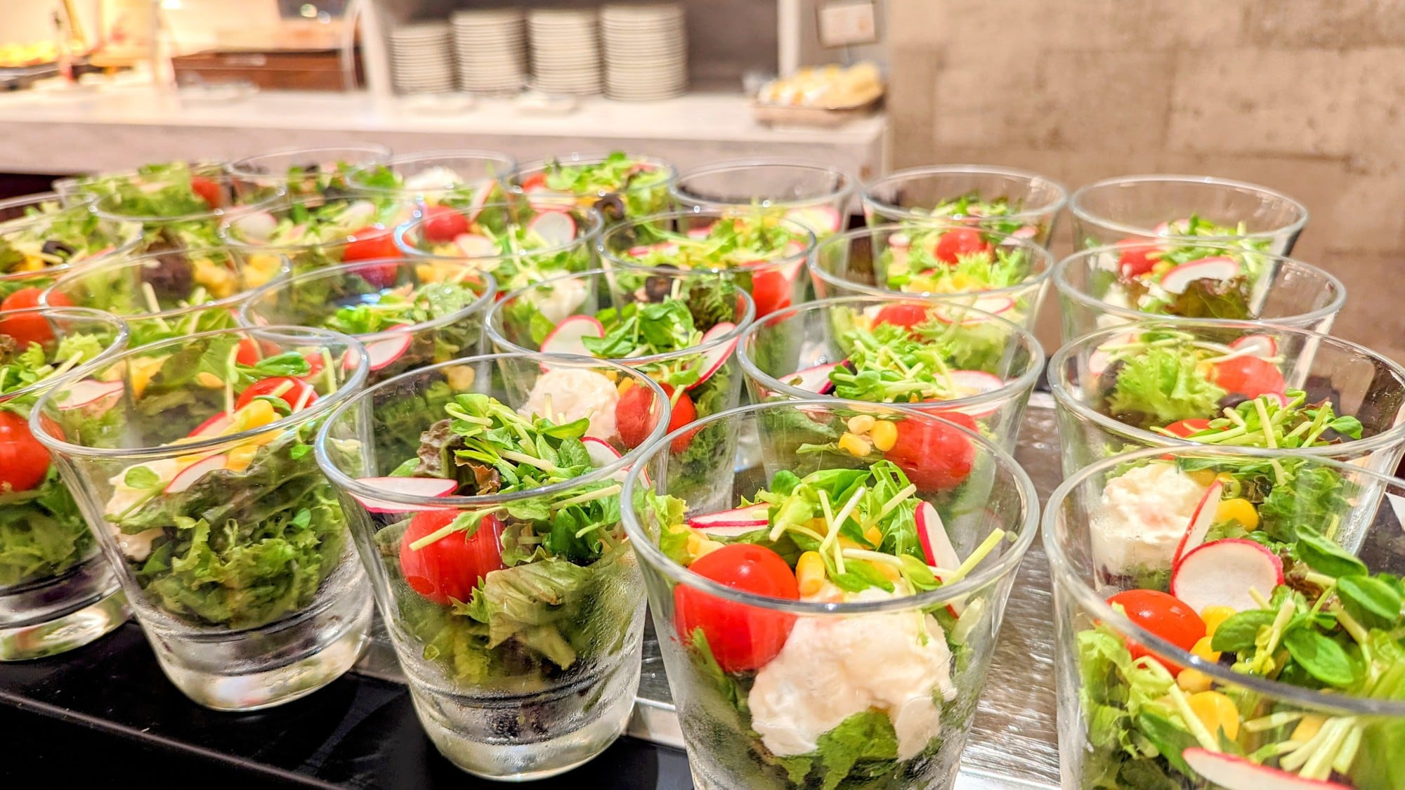[Breakfast] Green salad in a glass