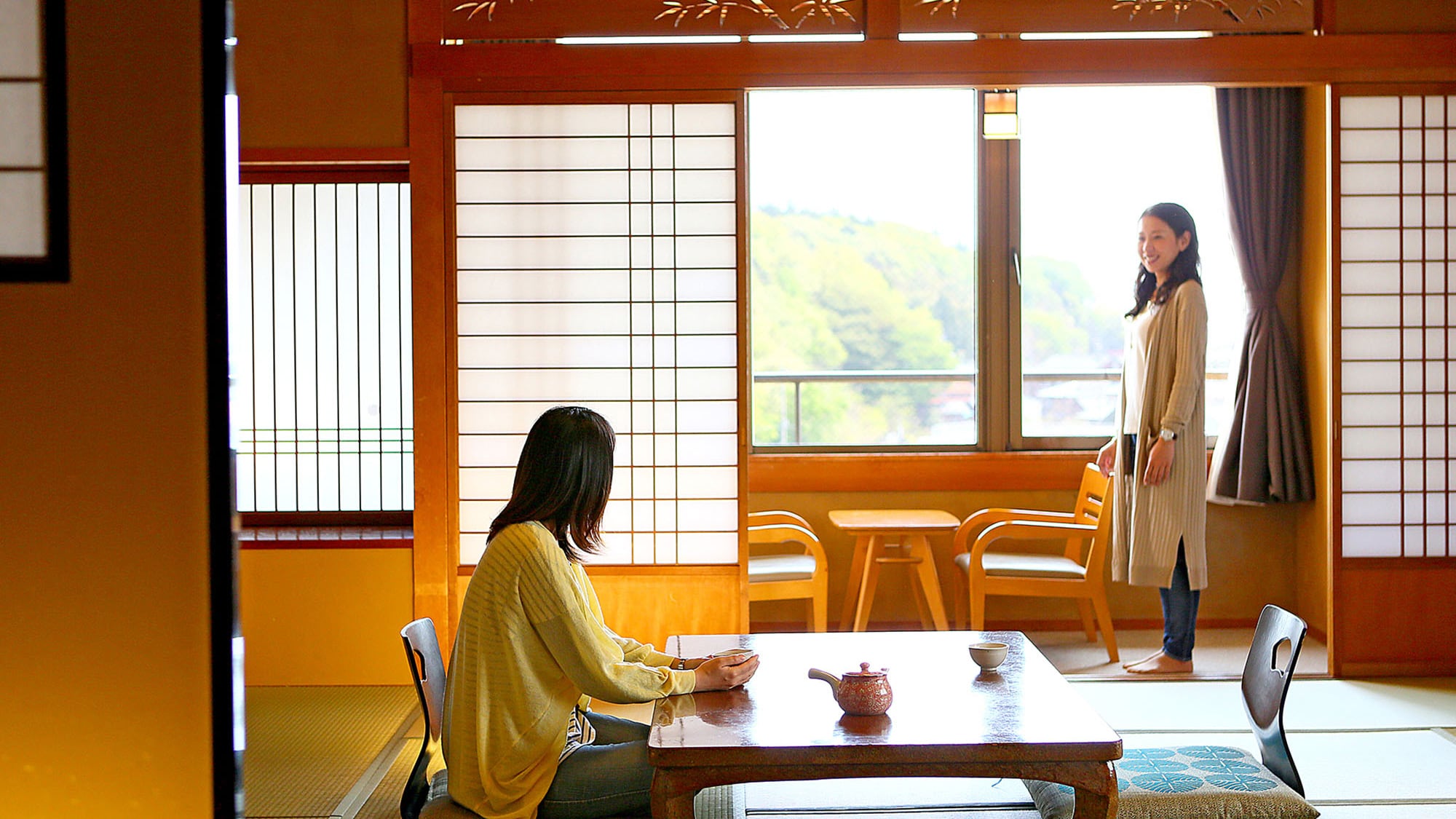 Kamar santai bergaya Jepang