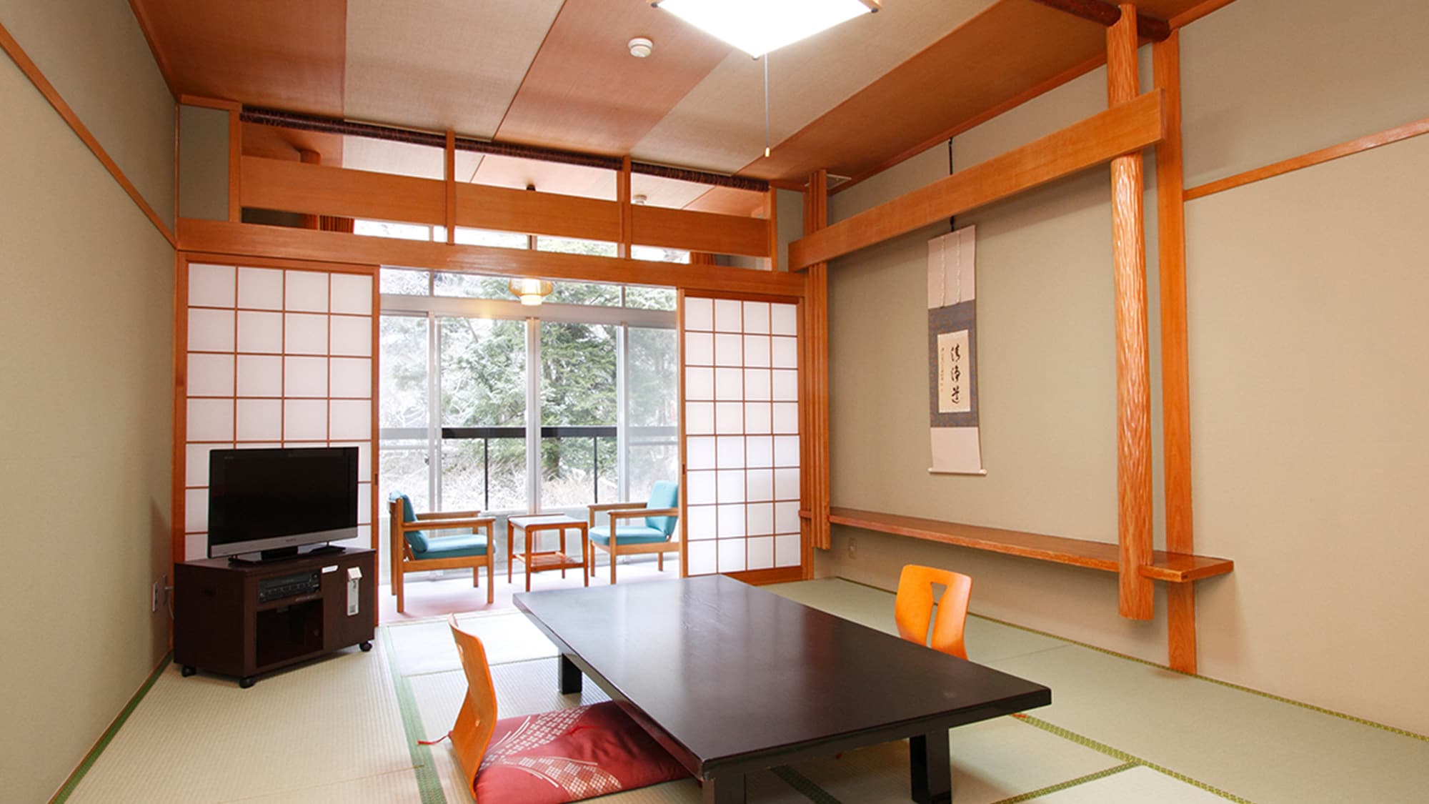 Contoh kamar (kamar bergaya Jepang di gedung utama)