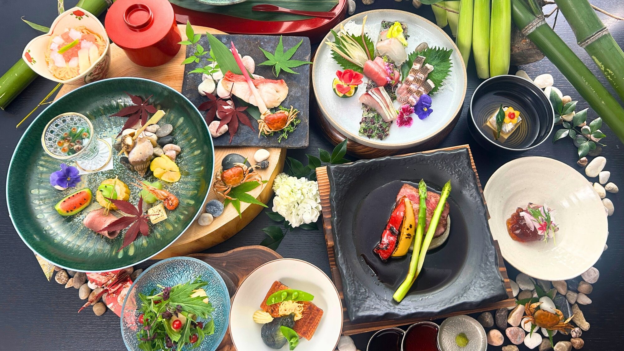 “Ryosho Kohaku”夏季怀石套餐：18,000日元