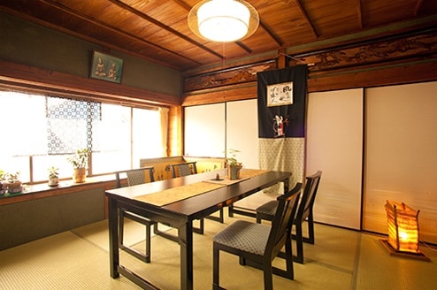 在餐桌上用餐