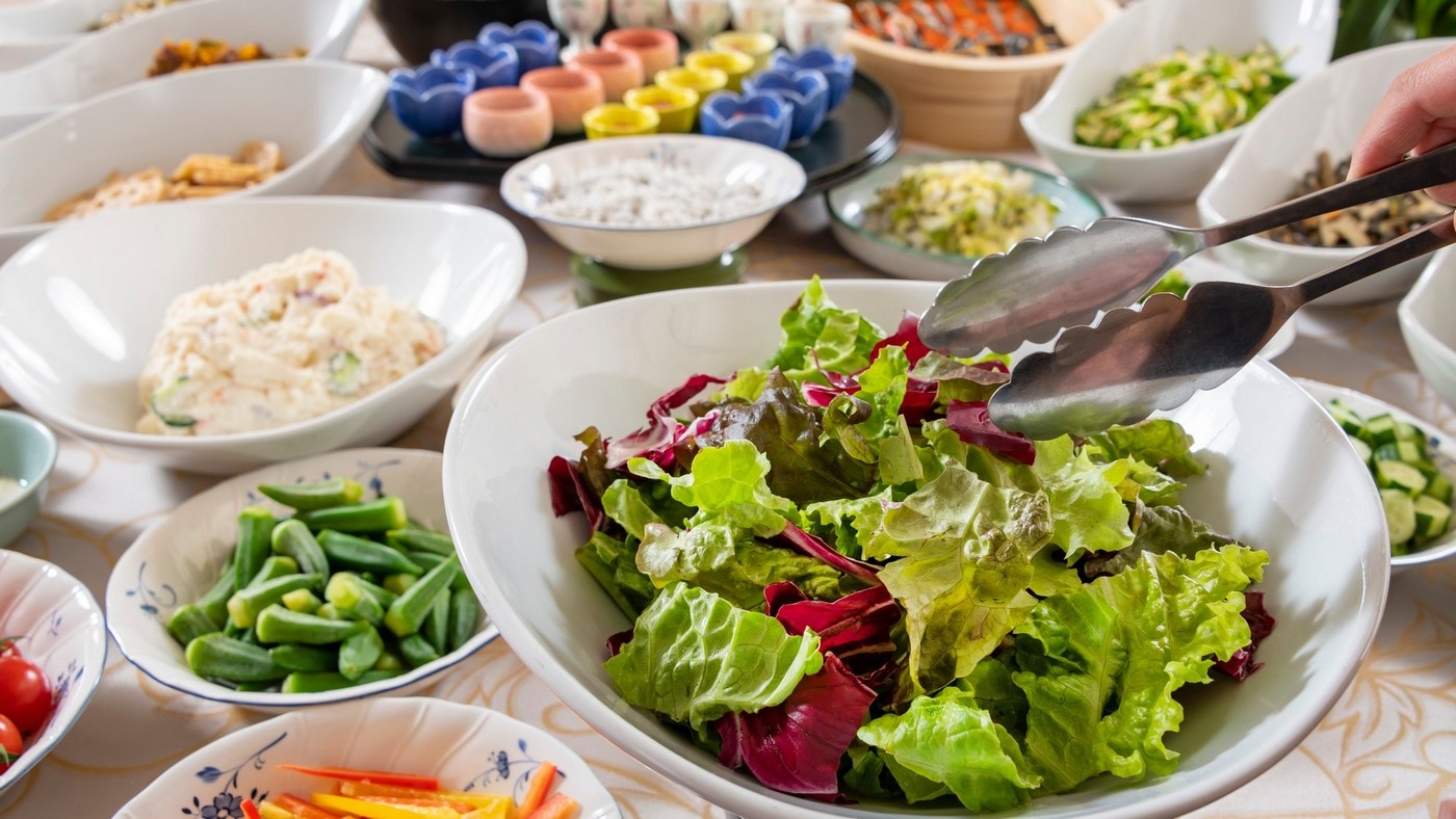 [Breakfast example] A menu rich in local tastes will brighten up your wake-up time.