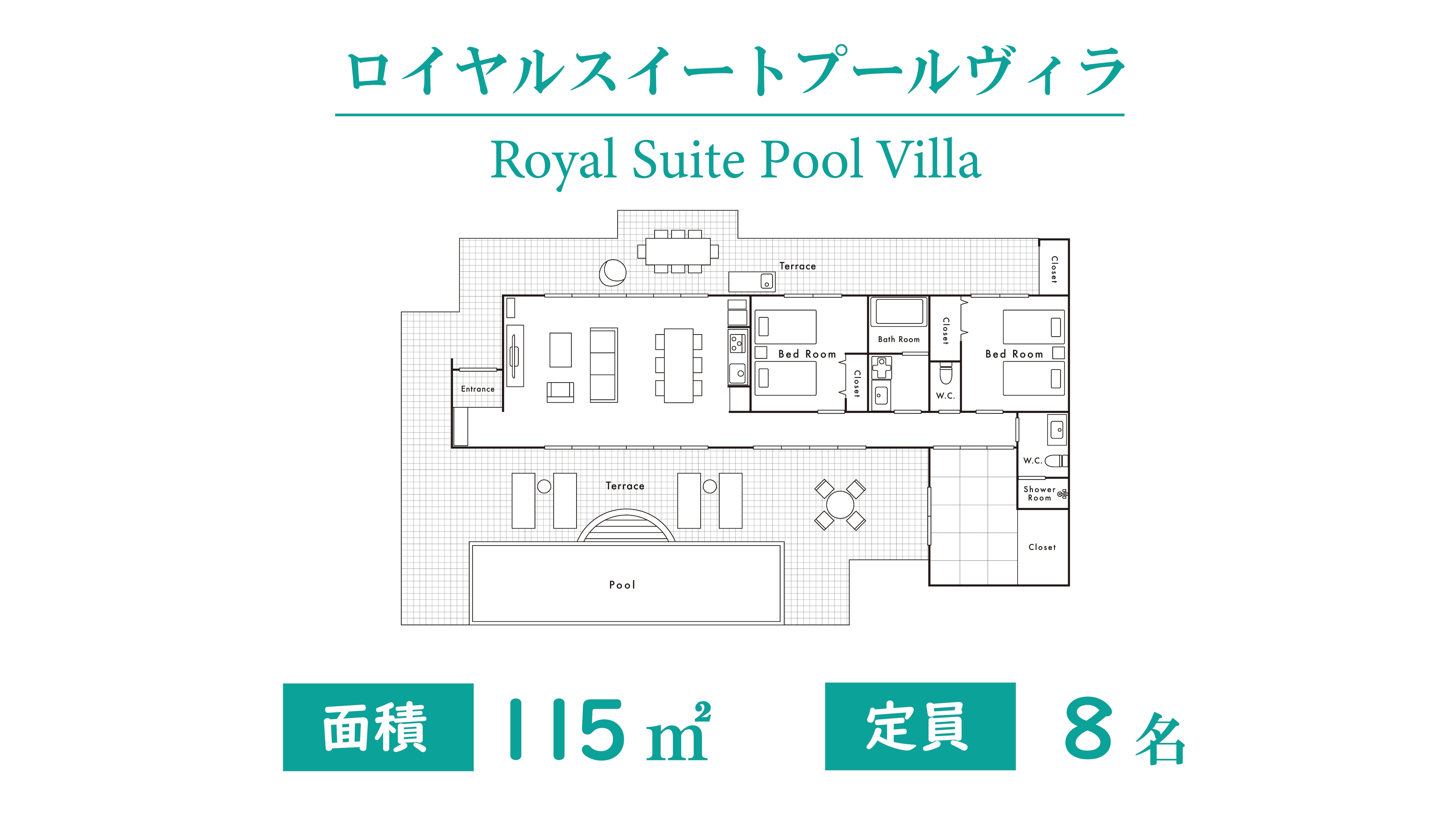 vila kolam renang suite kerajaan