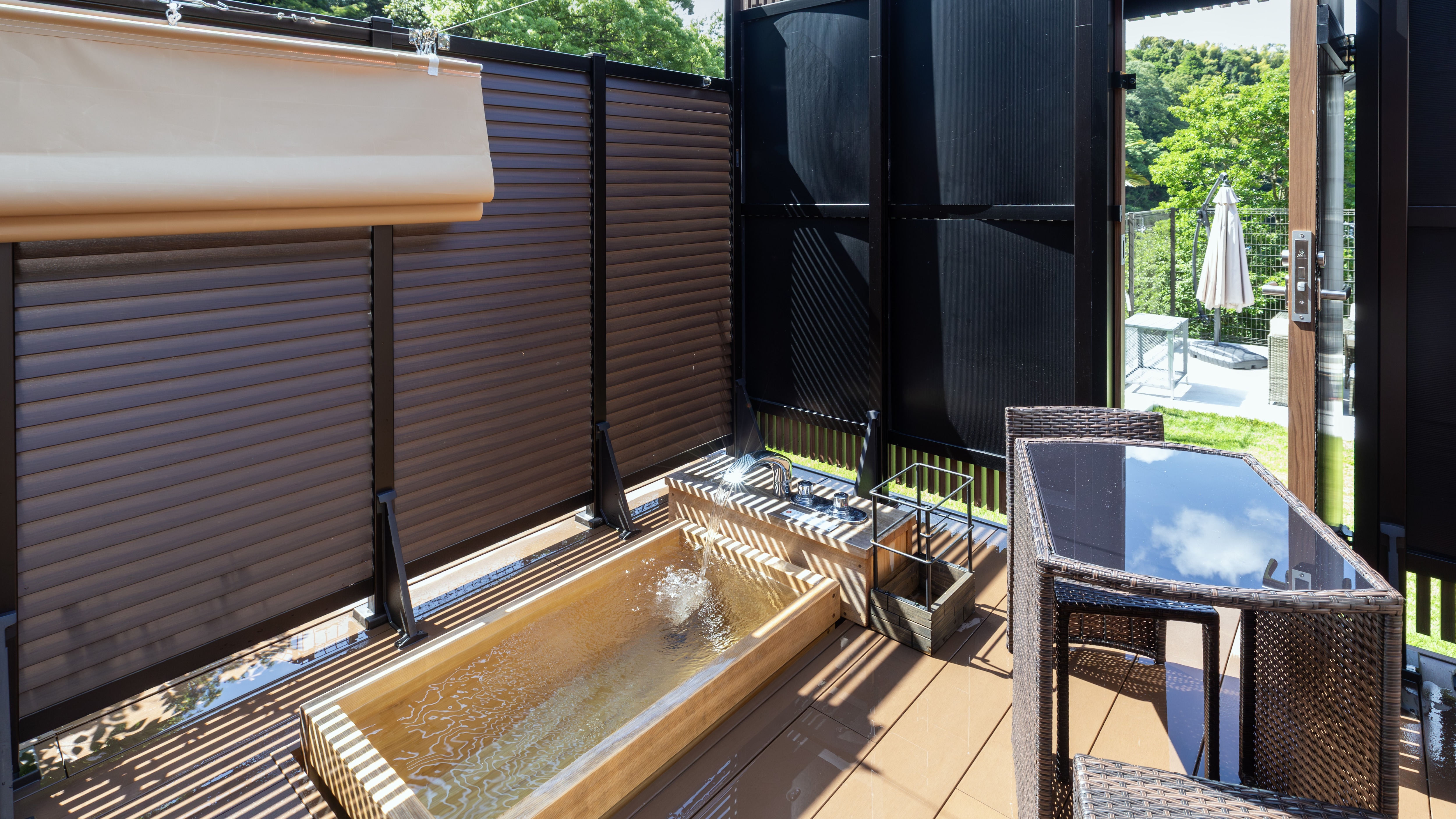 [Villa Annex] Siki - Equipped with a cypress wood open-air bath.