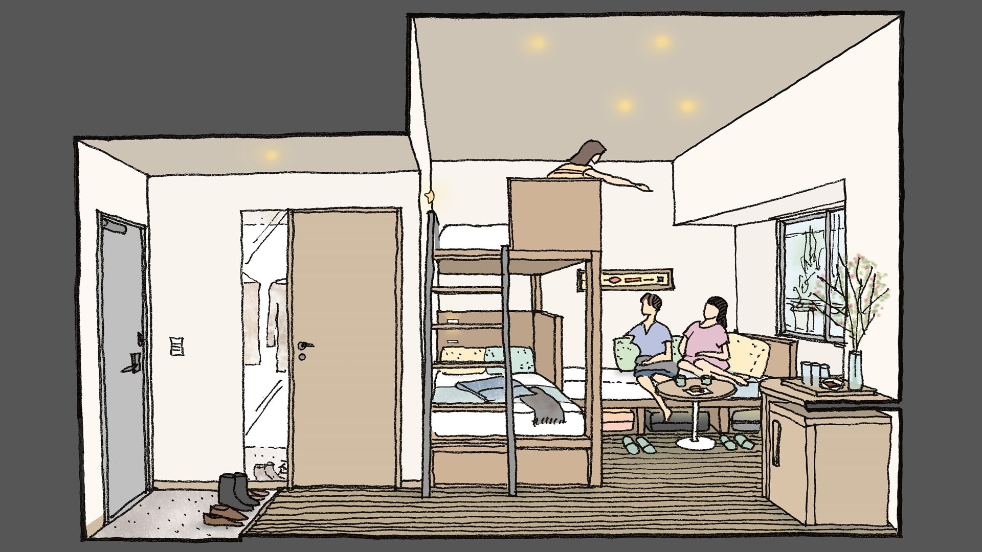 Some rooms on the 2nd floor are under renovation. Scheduled to be completed in mid-March.
