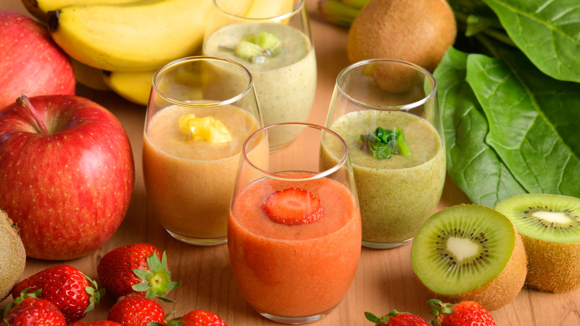 [Breakfast] Make an original smoothie with fruit buffet and take vitamins ♪