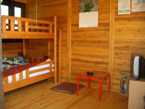 Inside the mini log house