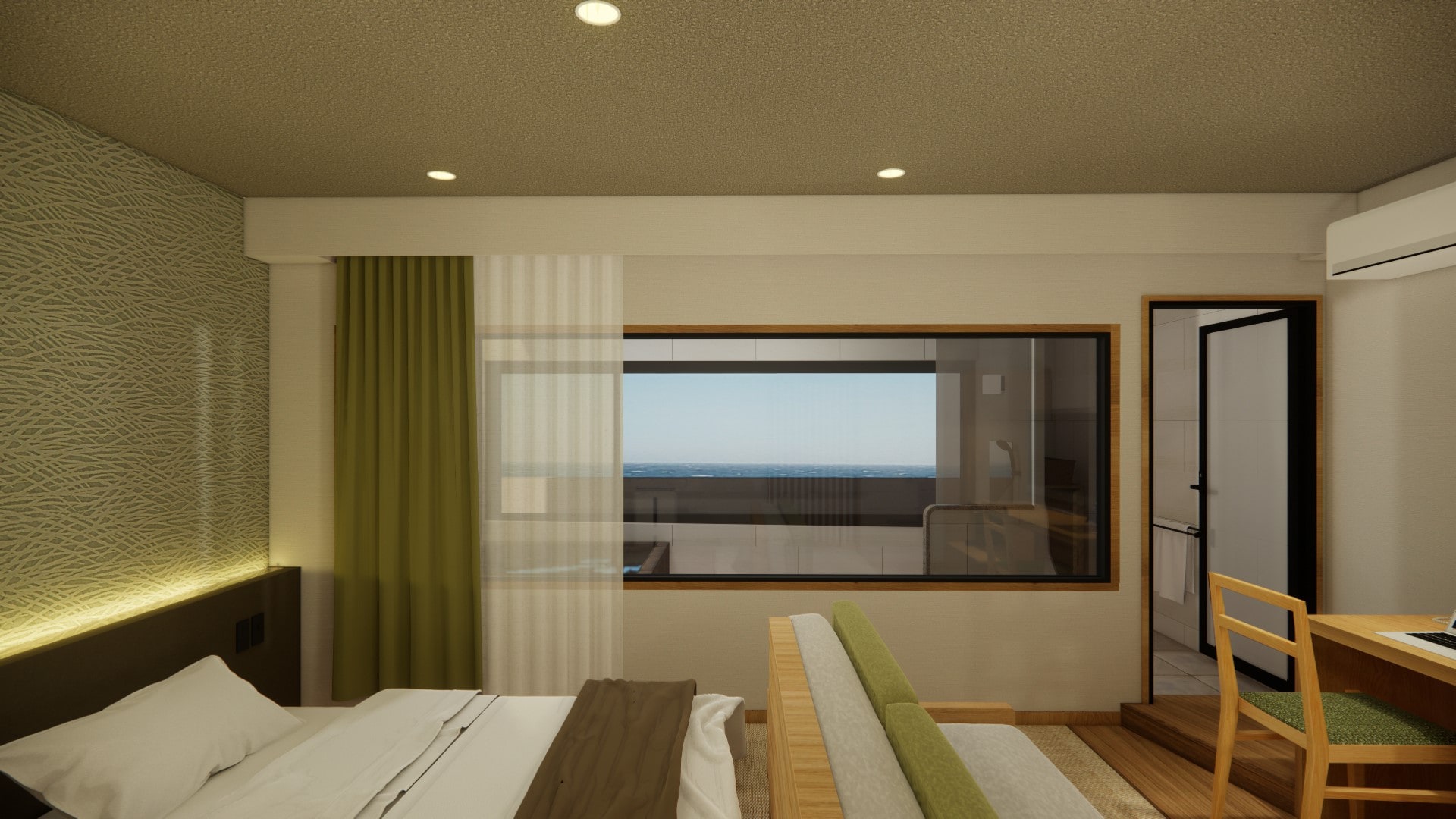 Ocean view guest room with fine view bath: image
