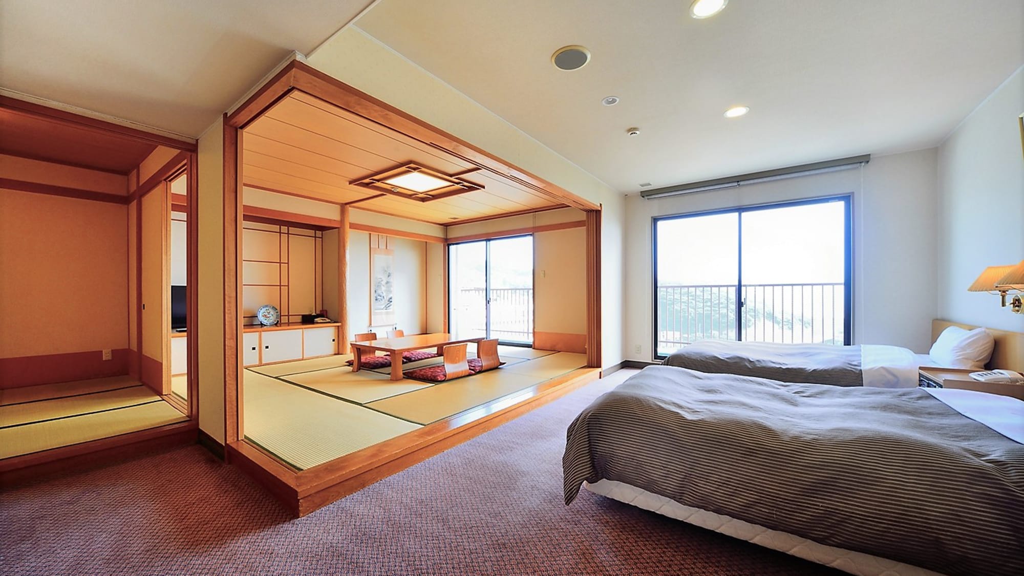 [Kamar Deluxe Akebono bergaya Jepang-Barat dengan pemandian terbuka dengan pemandangan spektakuler]