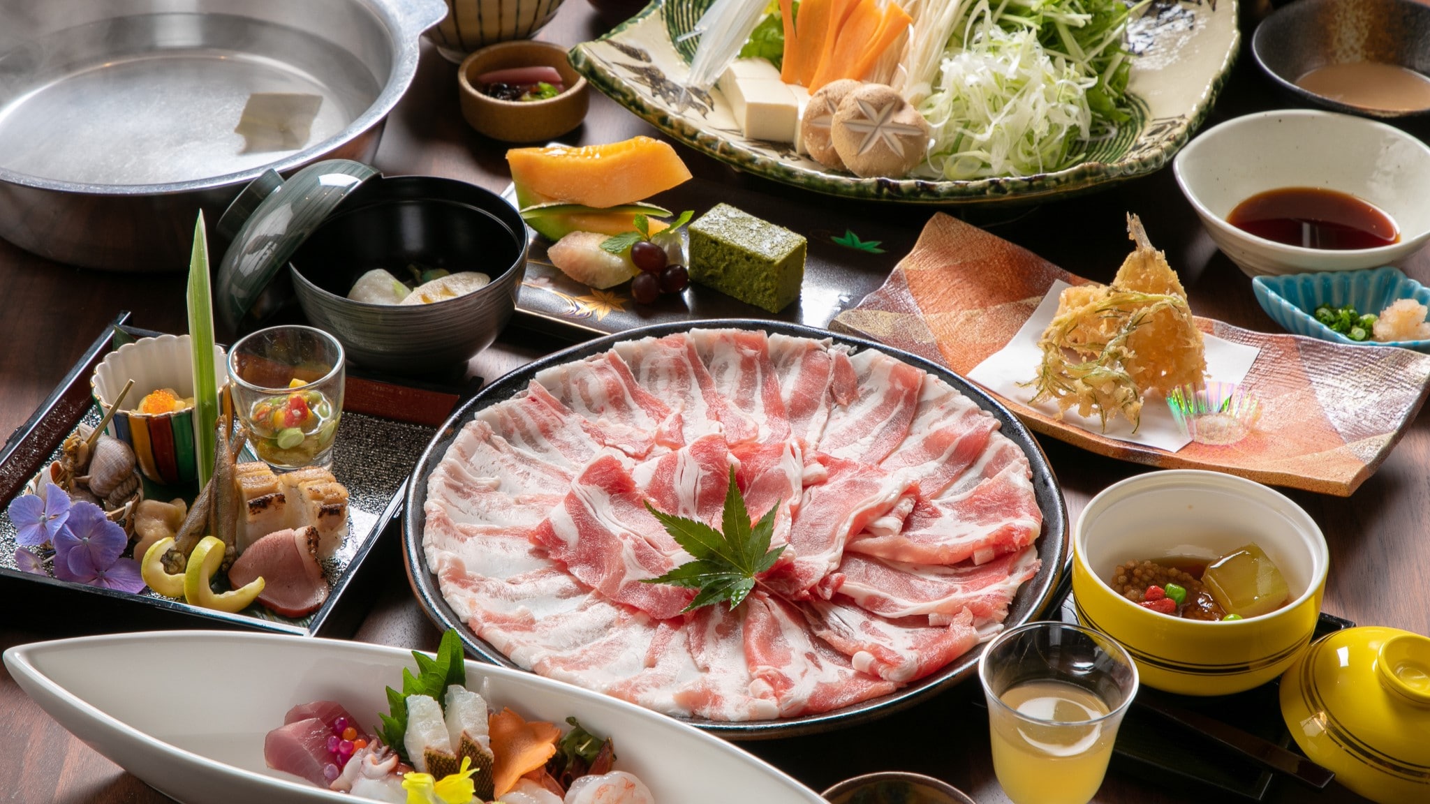 Black pork shabu-shabu banquet course / Example