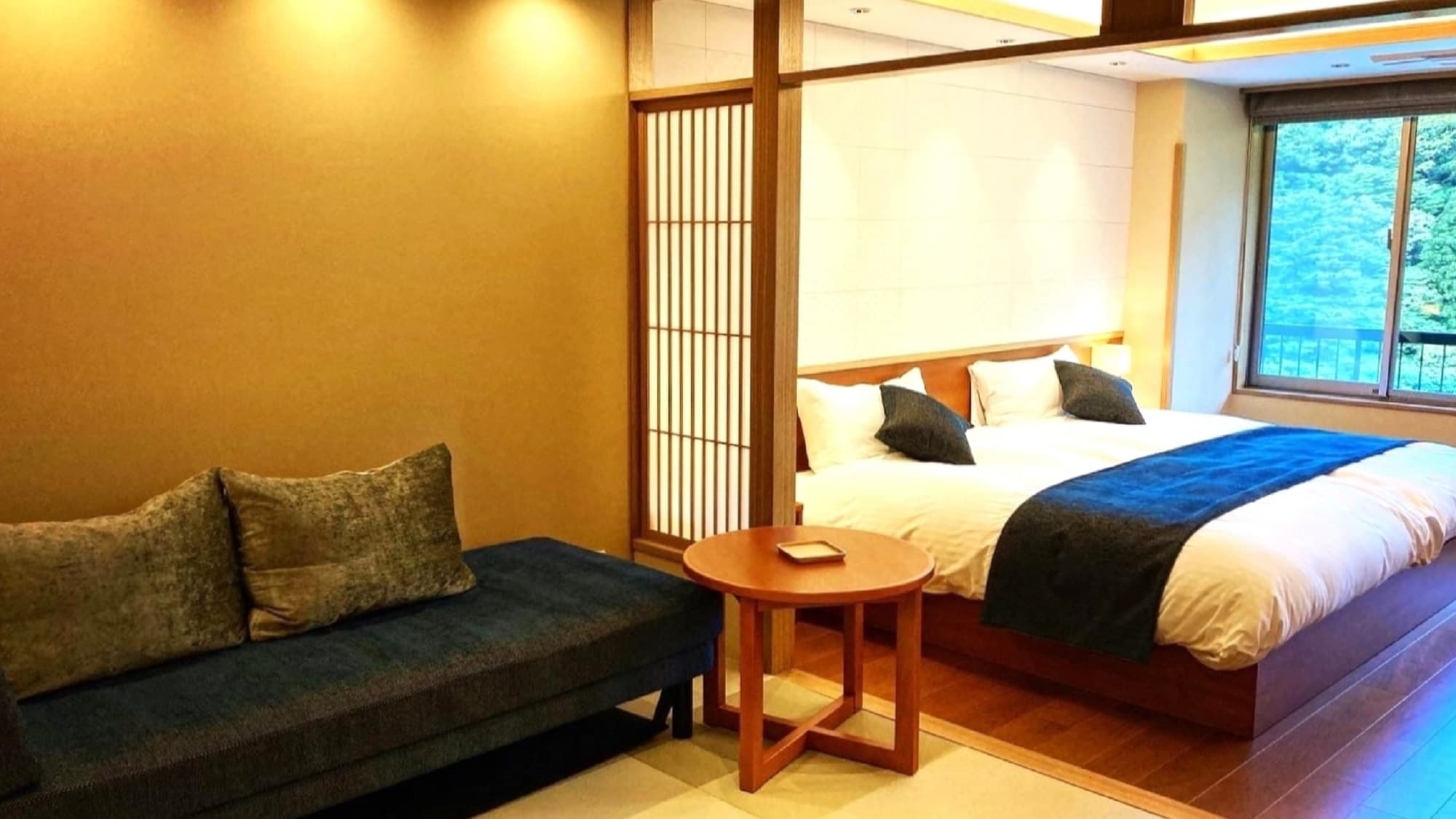 日式現代“日式和西式房間”舒適的床/免費冰箱/禁煙