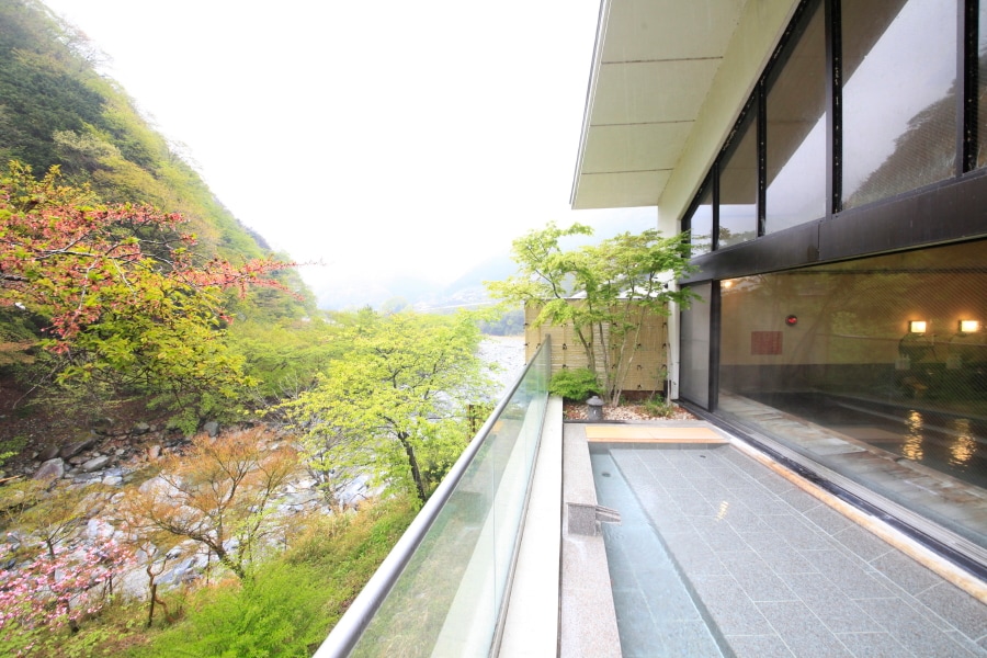 Large communal bath / open-air bath with a view