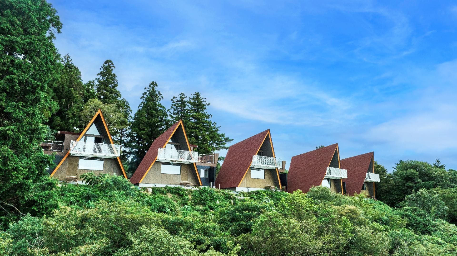 Sky cottage 5 building front drone