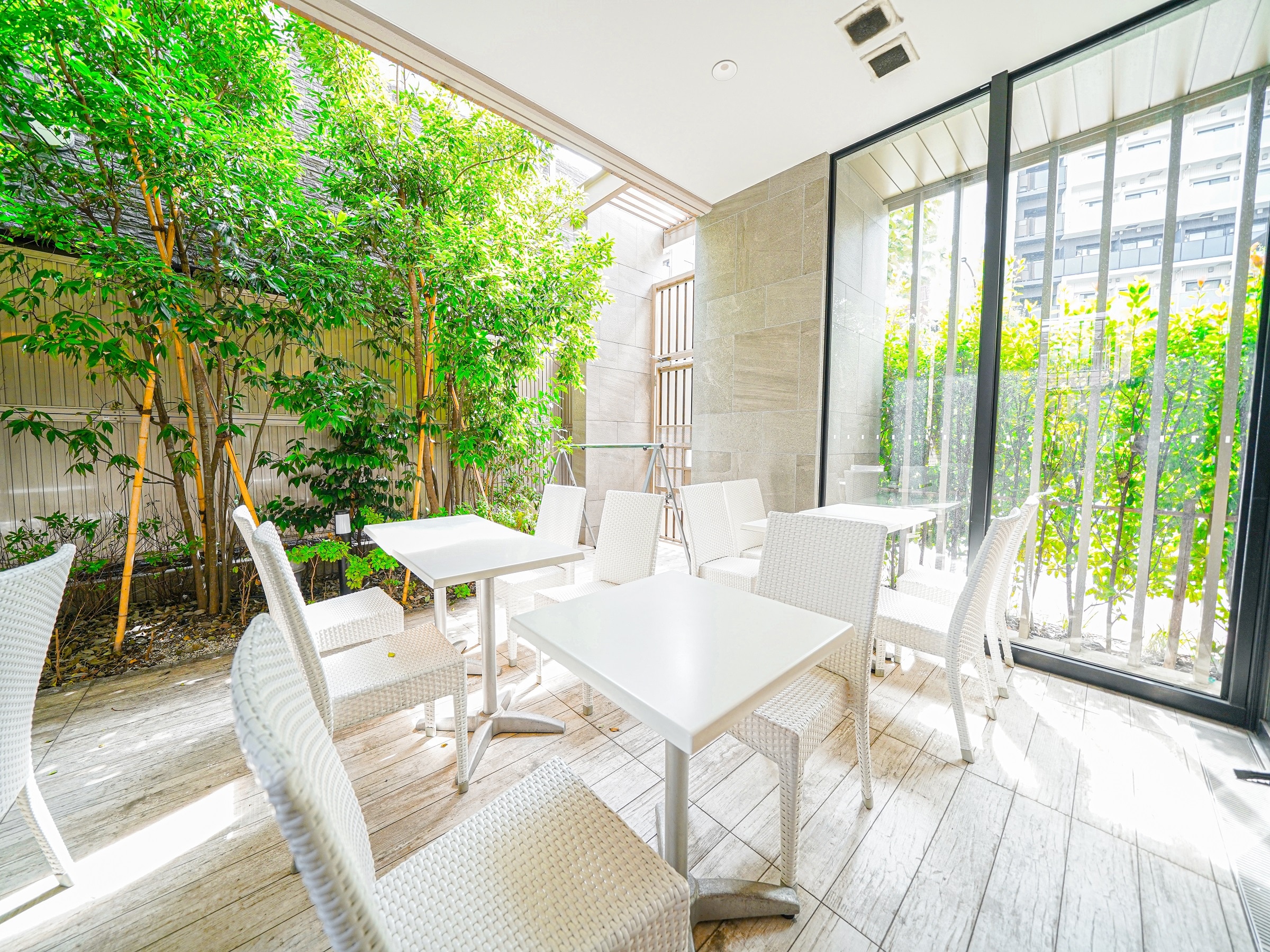 You can relax on the terrace next to the lounge.