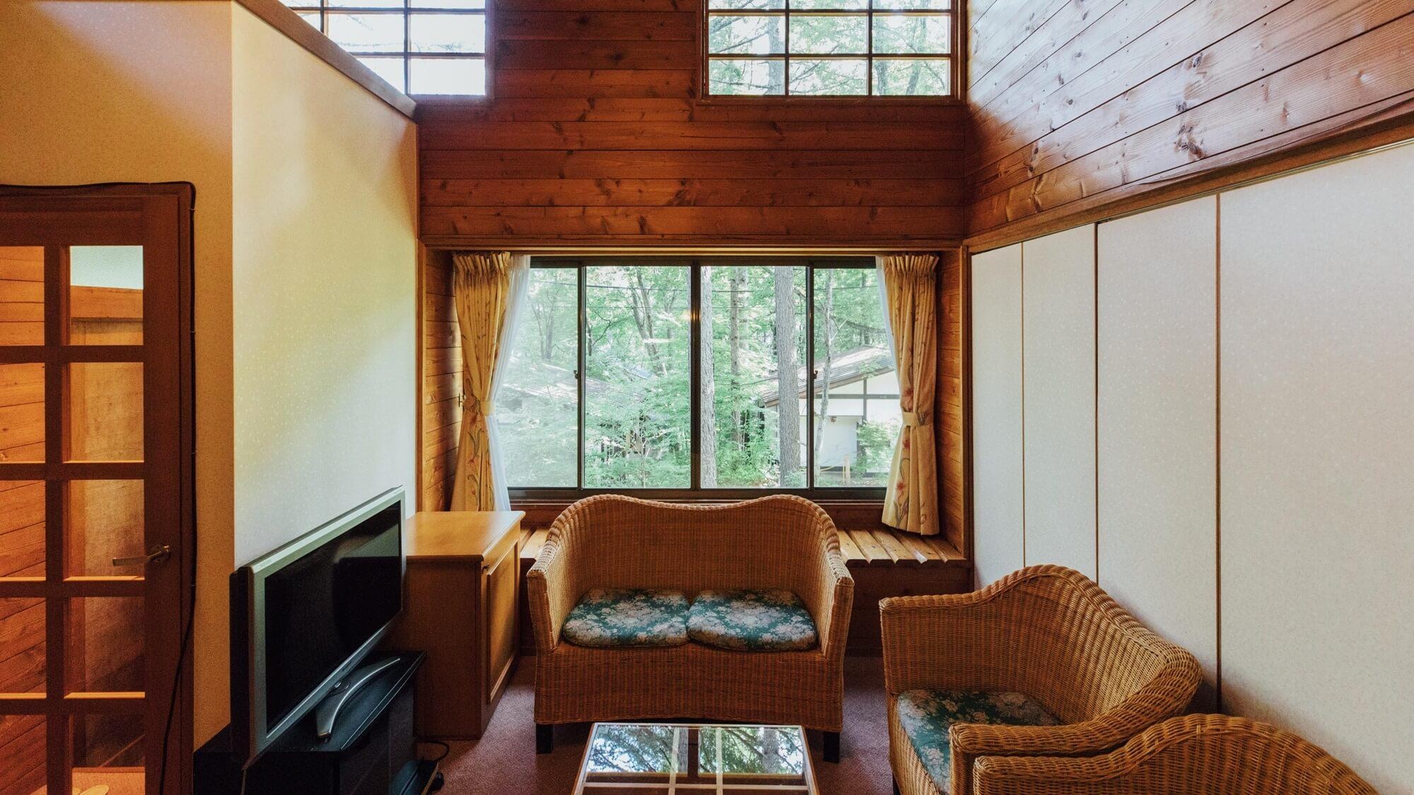 [Open-air bath cottage Hana Hotel: Standard] Interior example *The exterior and layout of each building are different
