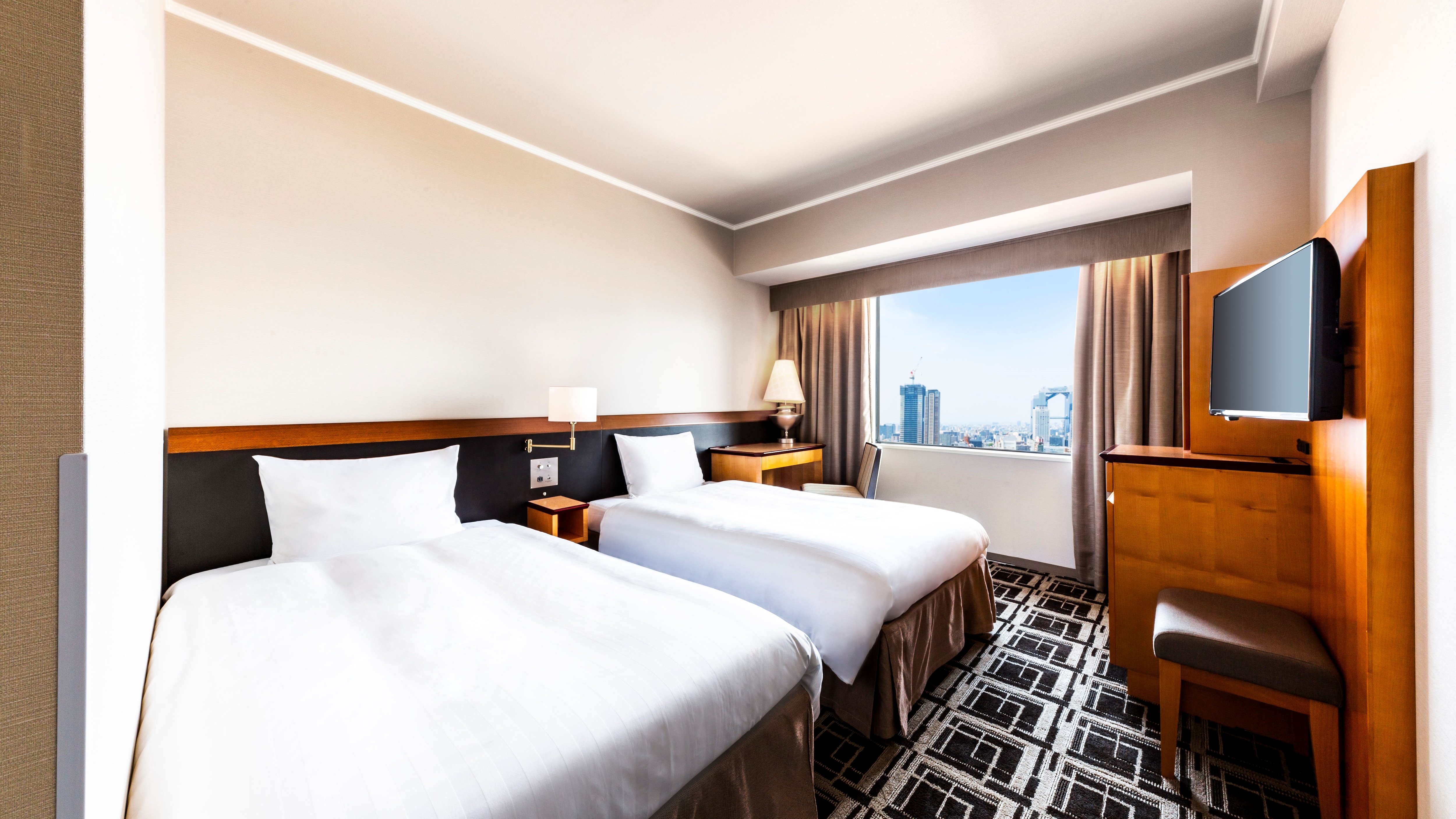 標準雙床【20平米】床尺寸：寬105cm×長190cm×2床