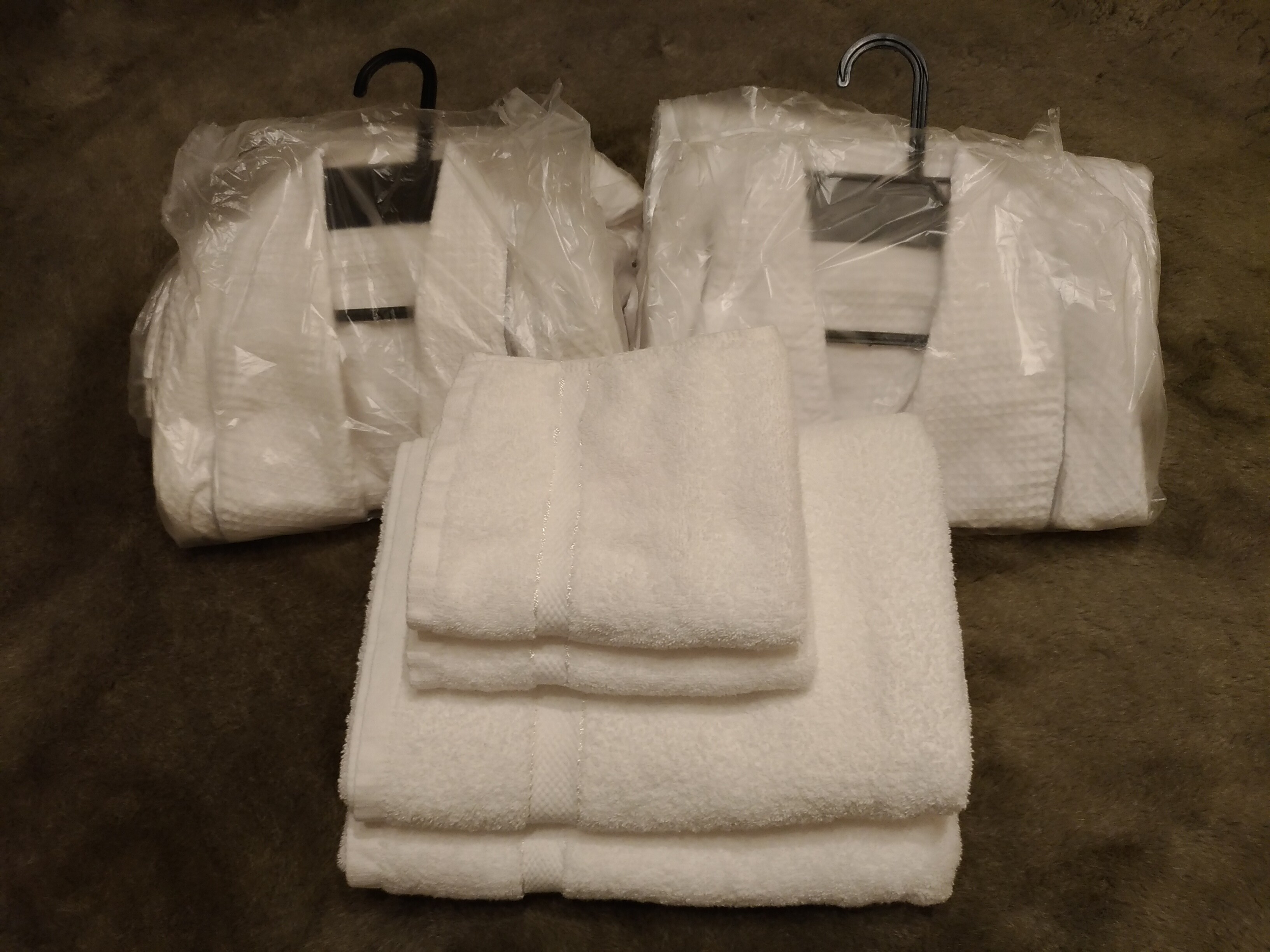 Face towel, bath towel, bathrobe