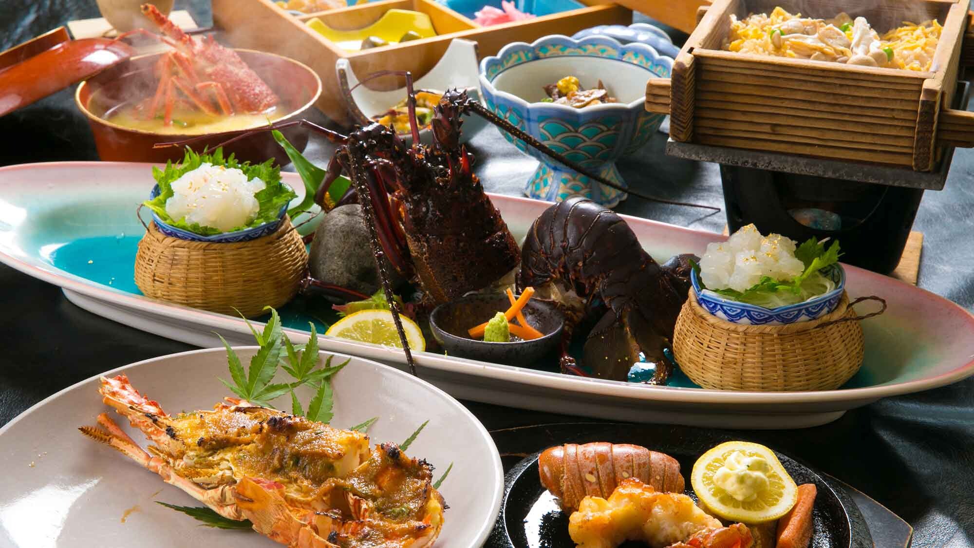 ・[Ví dụ về Kuroshio Kaiseki] Món ăn phổ biến nhất của chúng tôi! Bữa ăn Kaiseki tiêu chuẩn chỉ có tôm hùm gai.