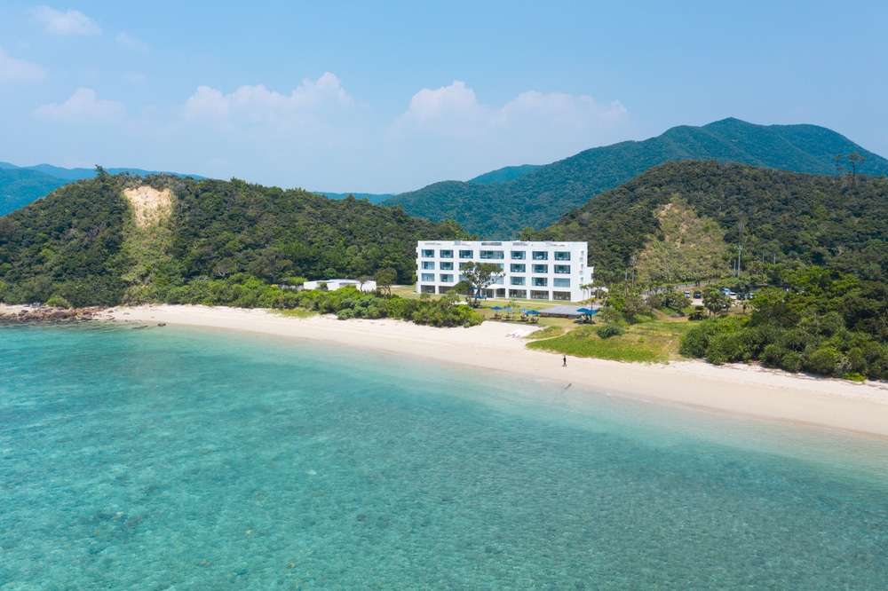 Hotel exterior view from above