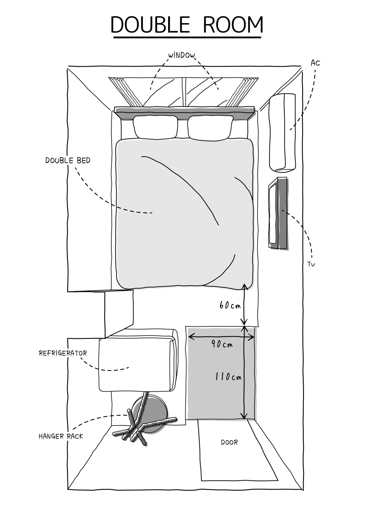 Double room sketch