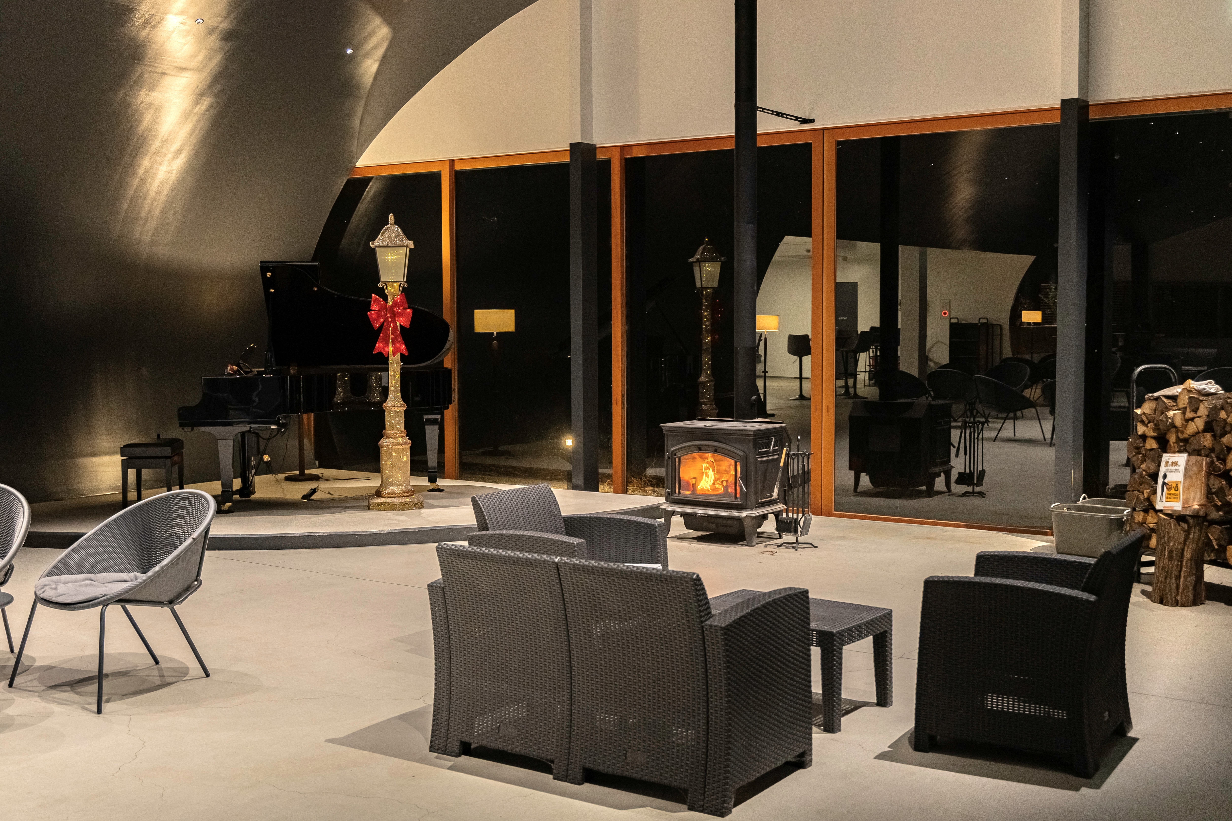 Administration building fireplace