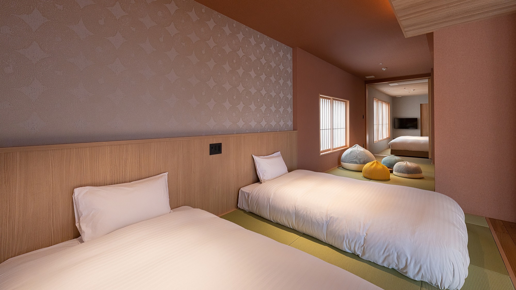[Japanese-Western style room: Deluxe with 4 beds] ~Non-smoking~