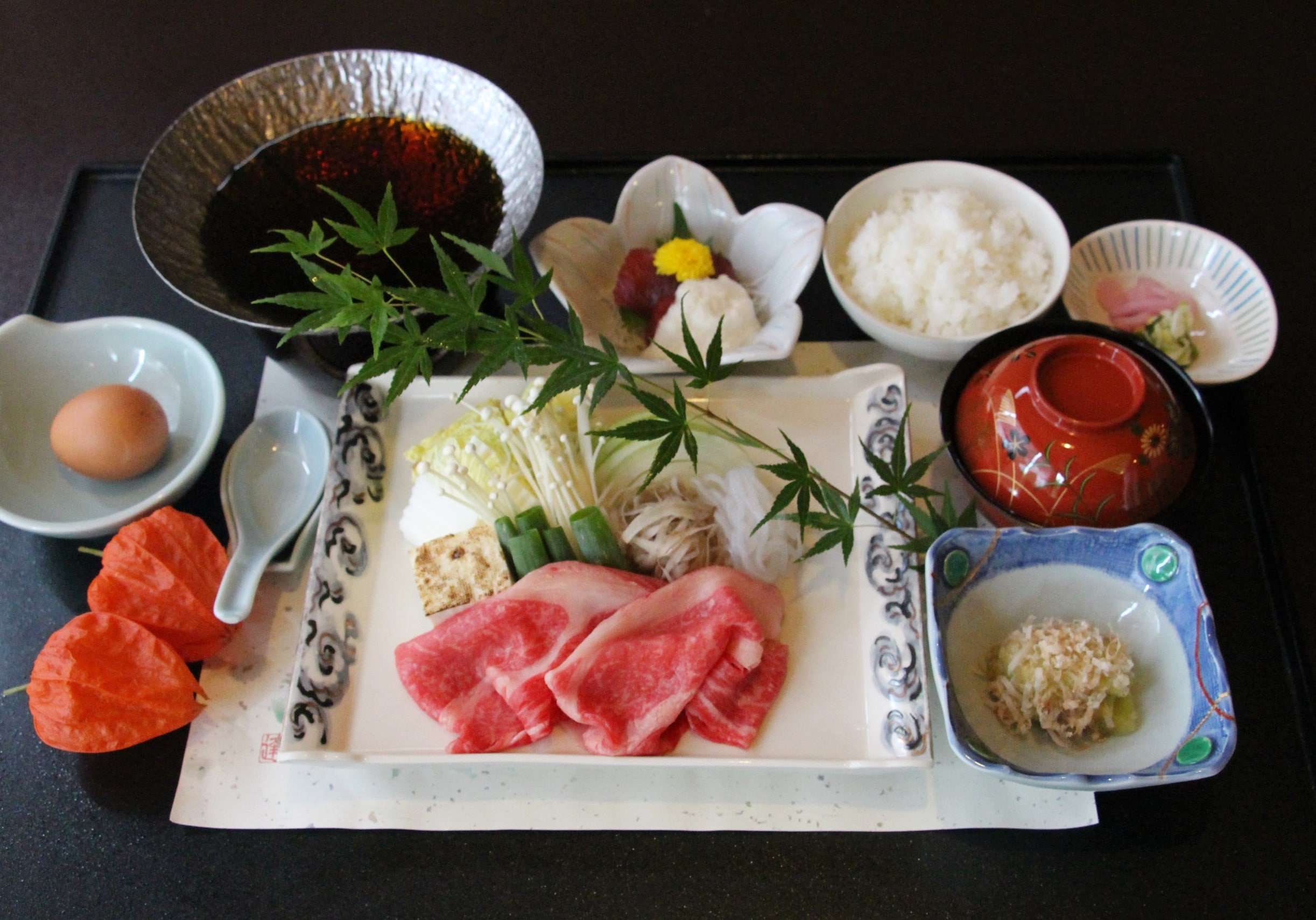 [Supper option] Omi beef sukiyaki set ≪For plan with breakfast≫