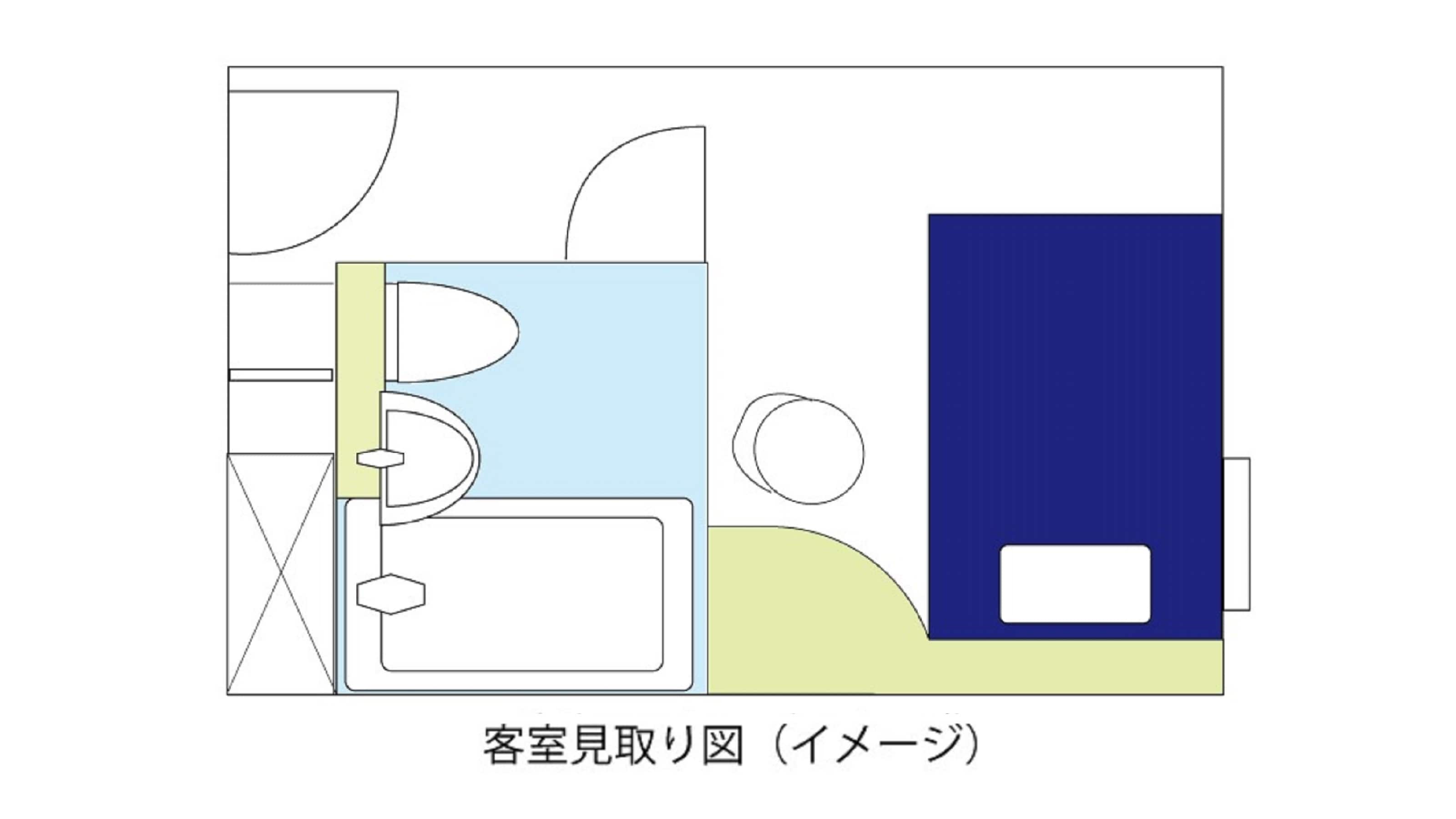 Superior double 13 square meters / 140 cm wide bed layout