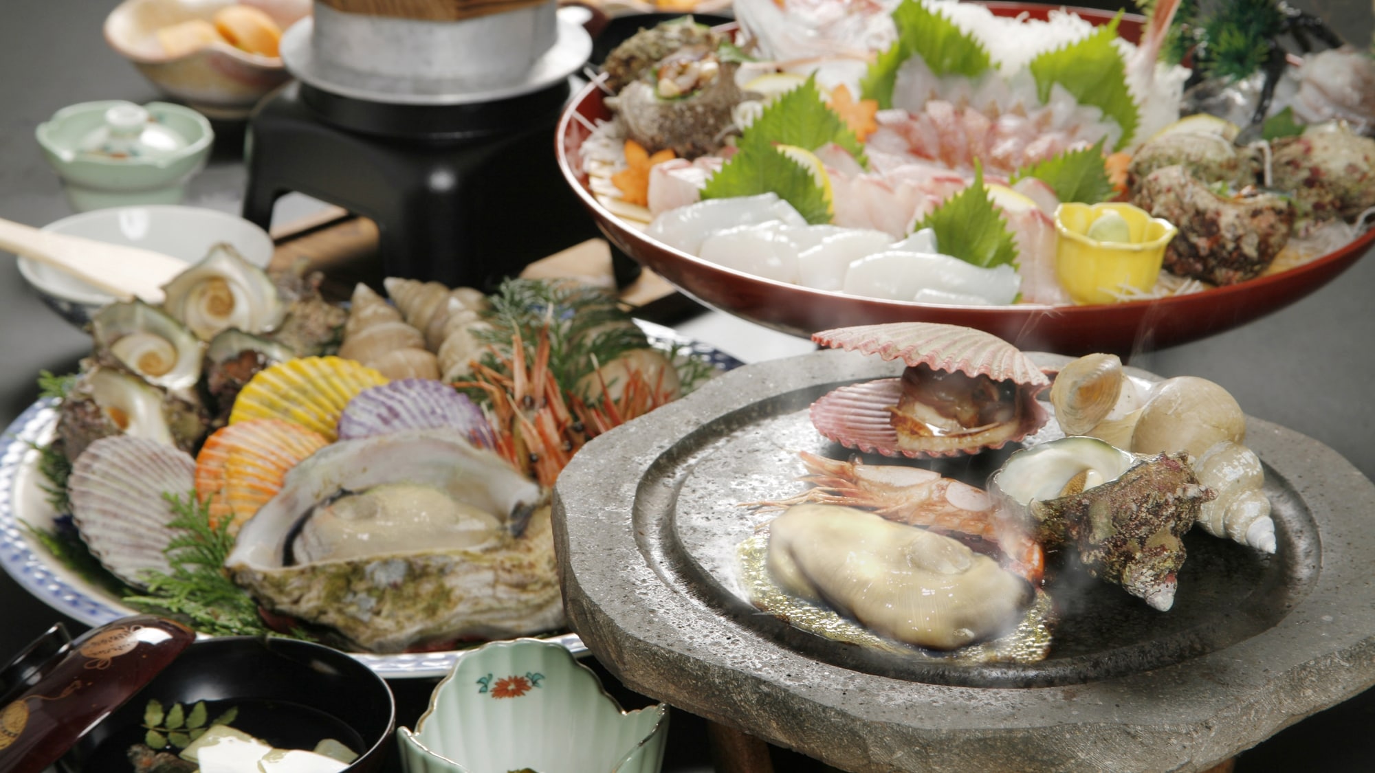 * Seafood stone grill