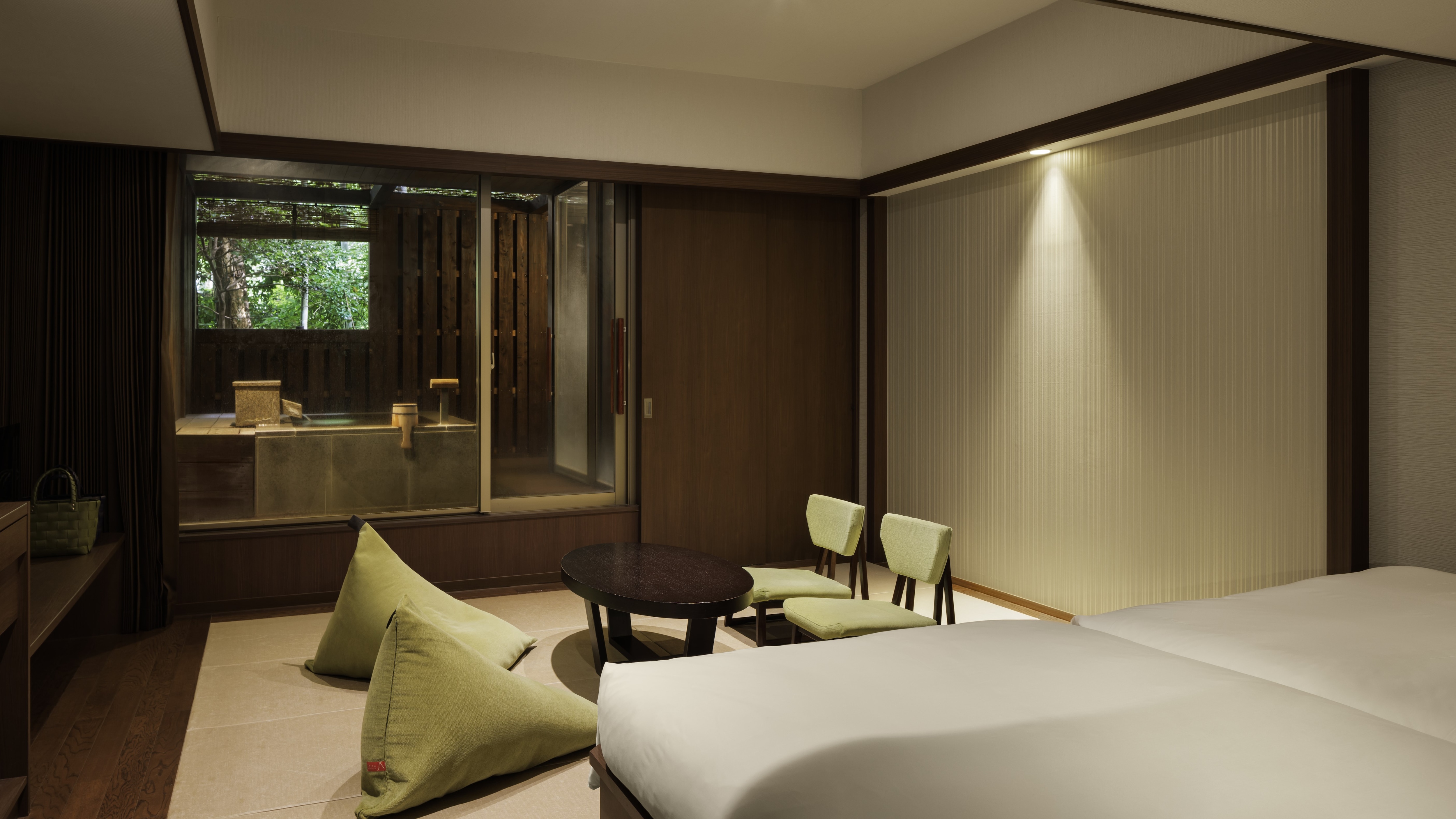 Main Building Premier Room/Japanese-Western style room with hot spring (semi-open-air) bath