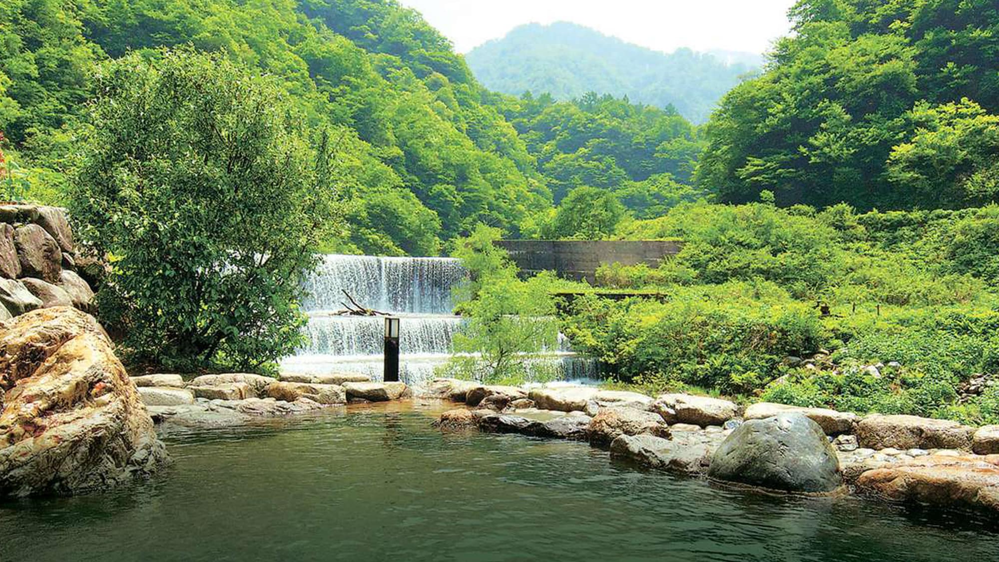 【畅游5处温泉——莲华之汤】 这是一个女性专用的露天浴池，周围环绕着大自然。一段美妙的治愈时光将会过去。