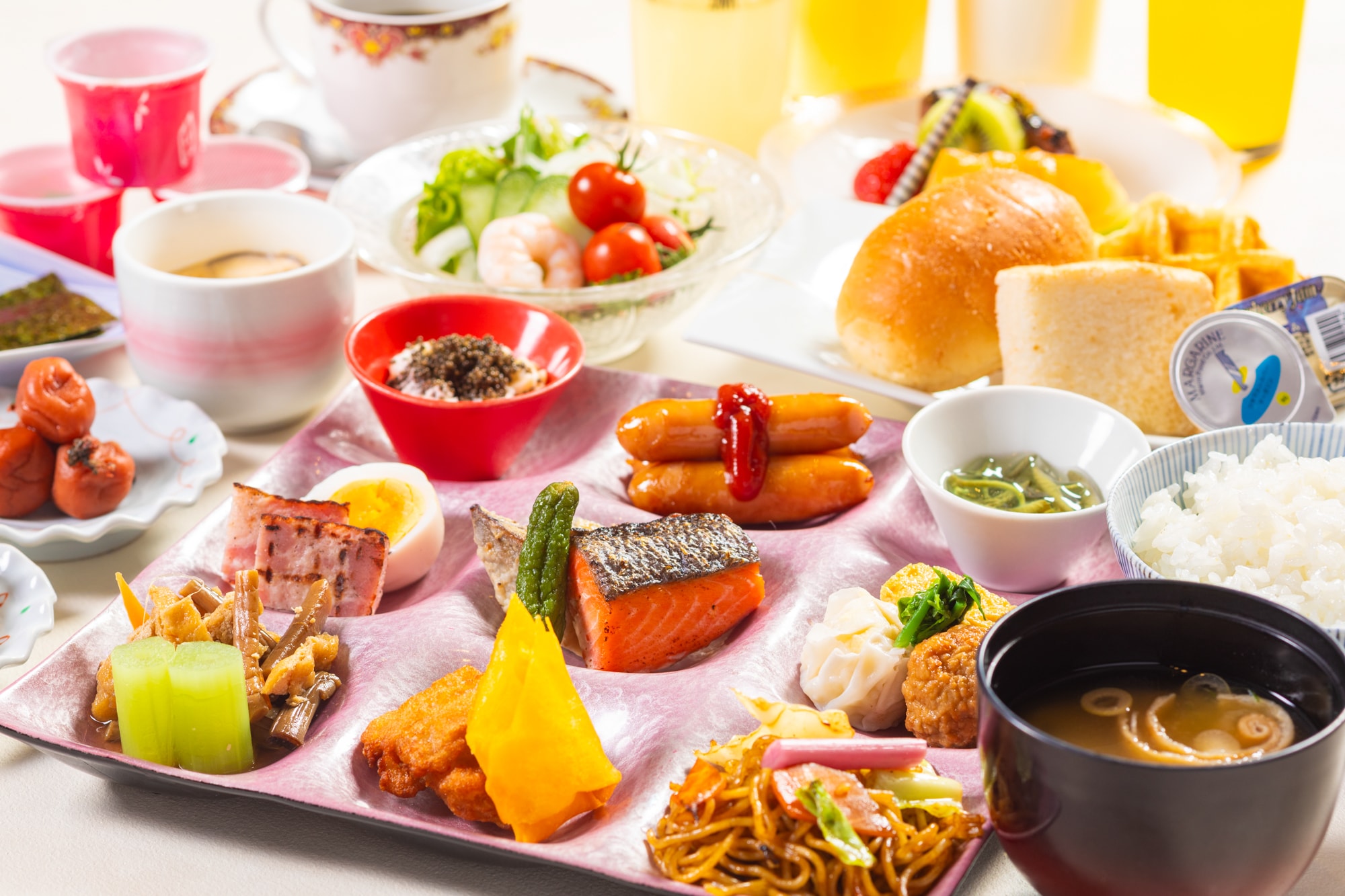 아키타 명산 가득한 아침 식사