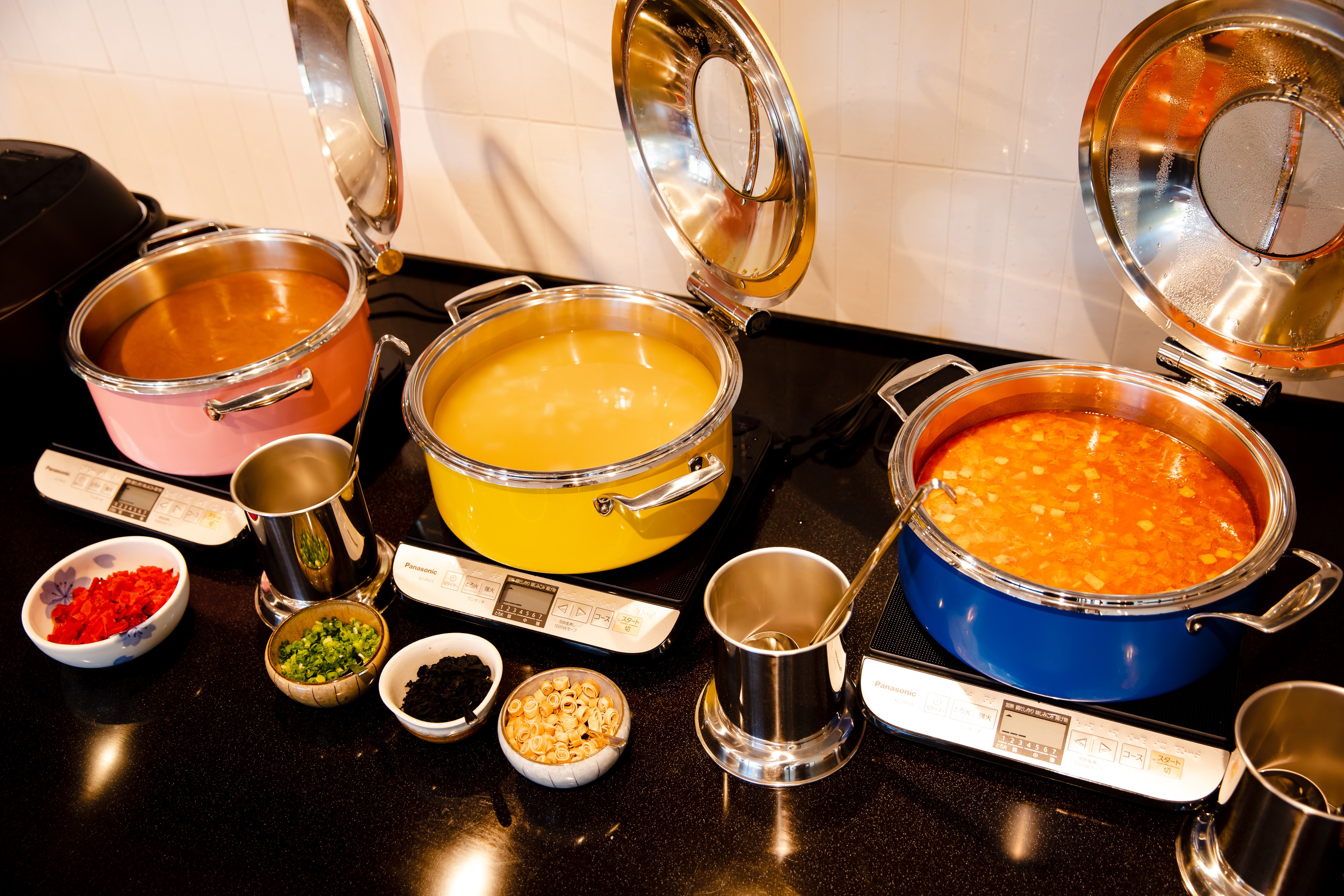 Breakfast buffet soup bar
