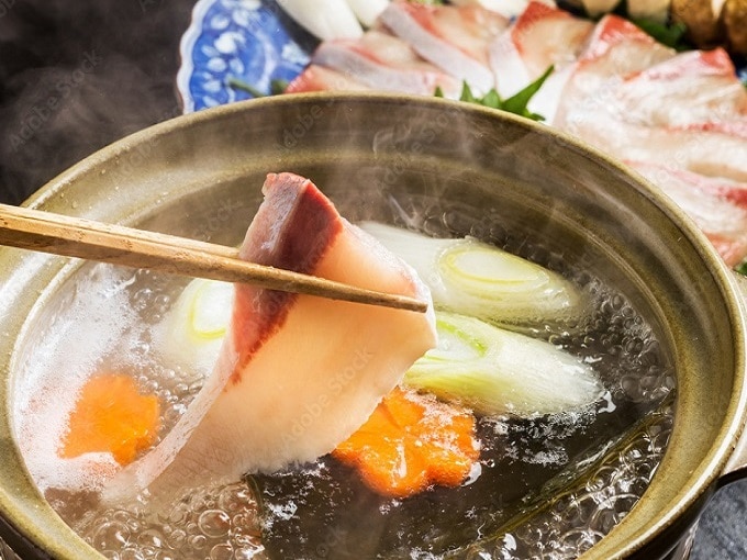 Yellowtail shabu-shabu hotpot