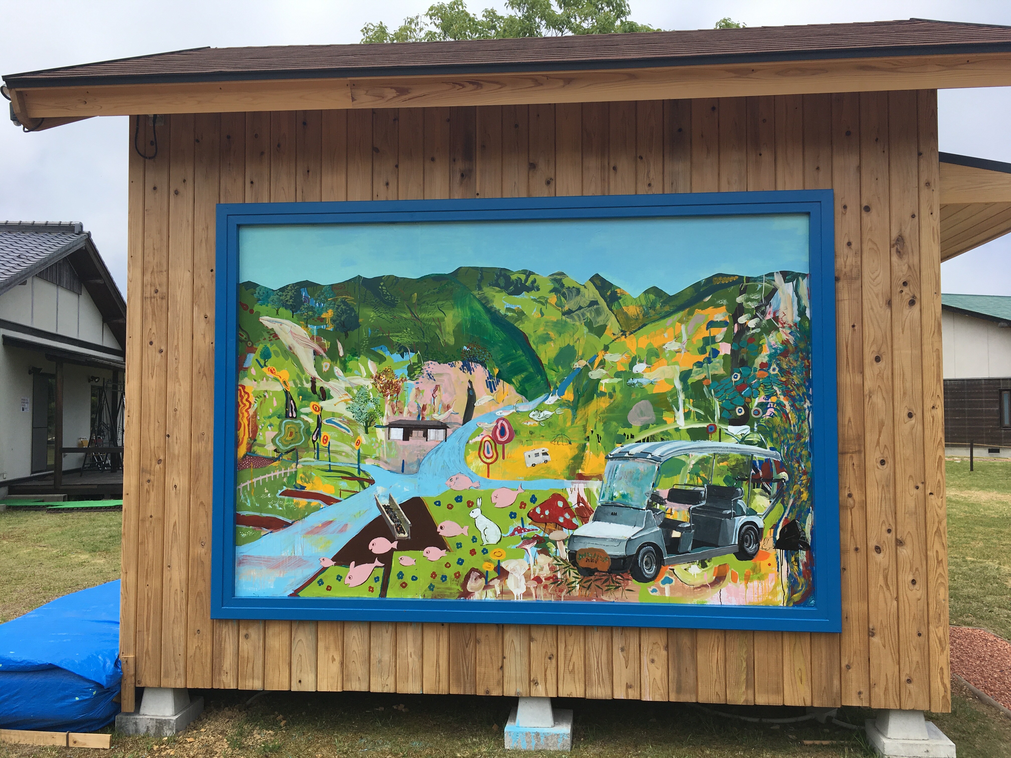 金泽美大学生的壁画