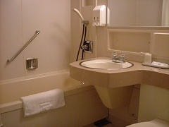 Deluxe twin room bathroom