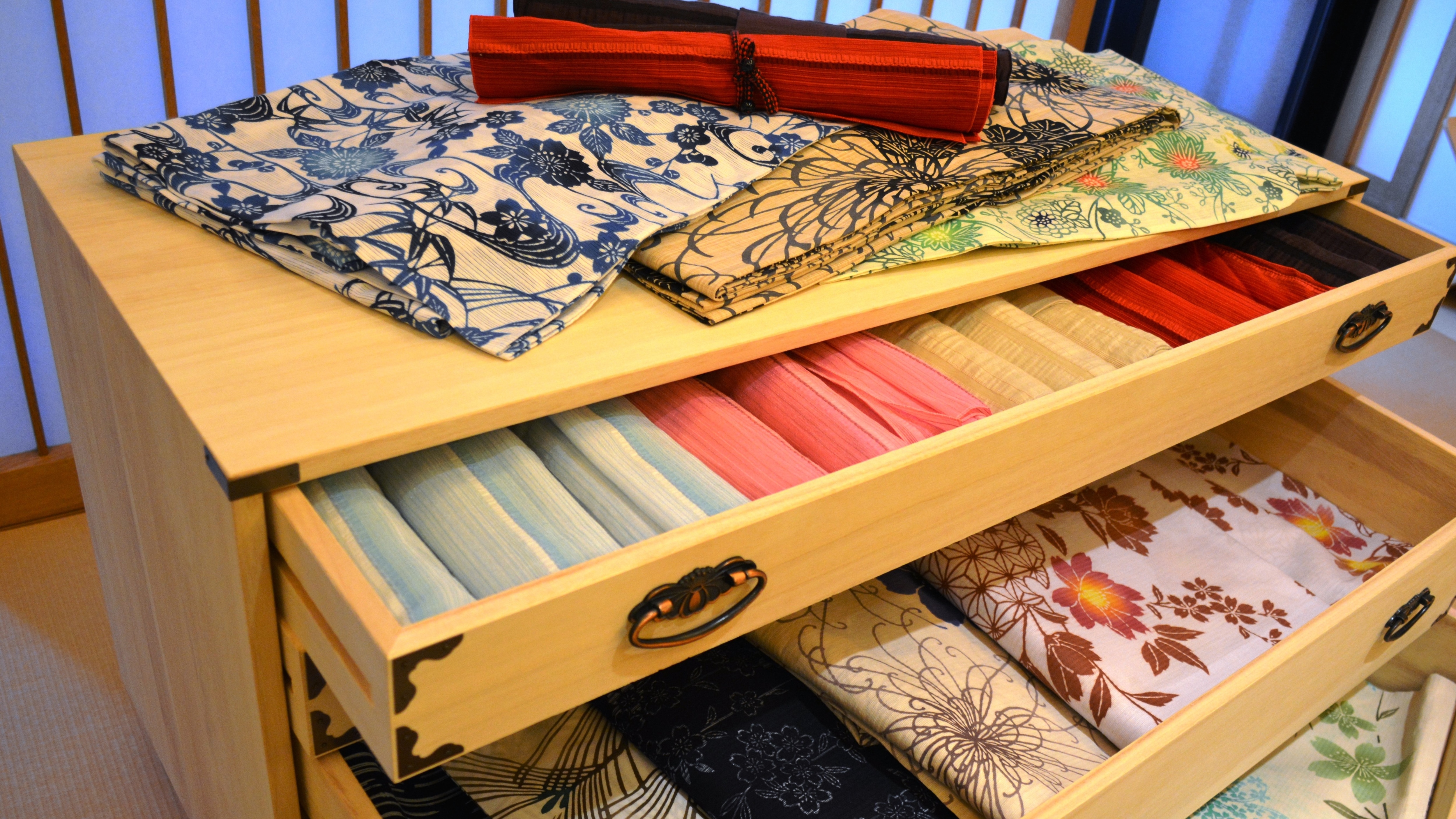 Ise katagami colored yukata