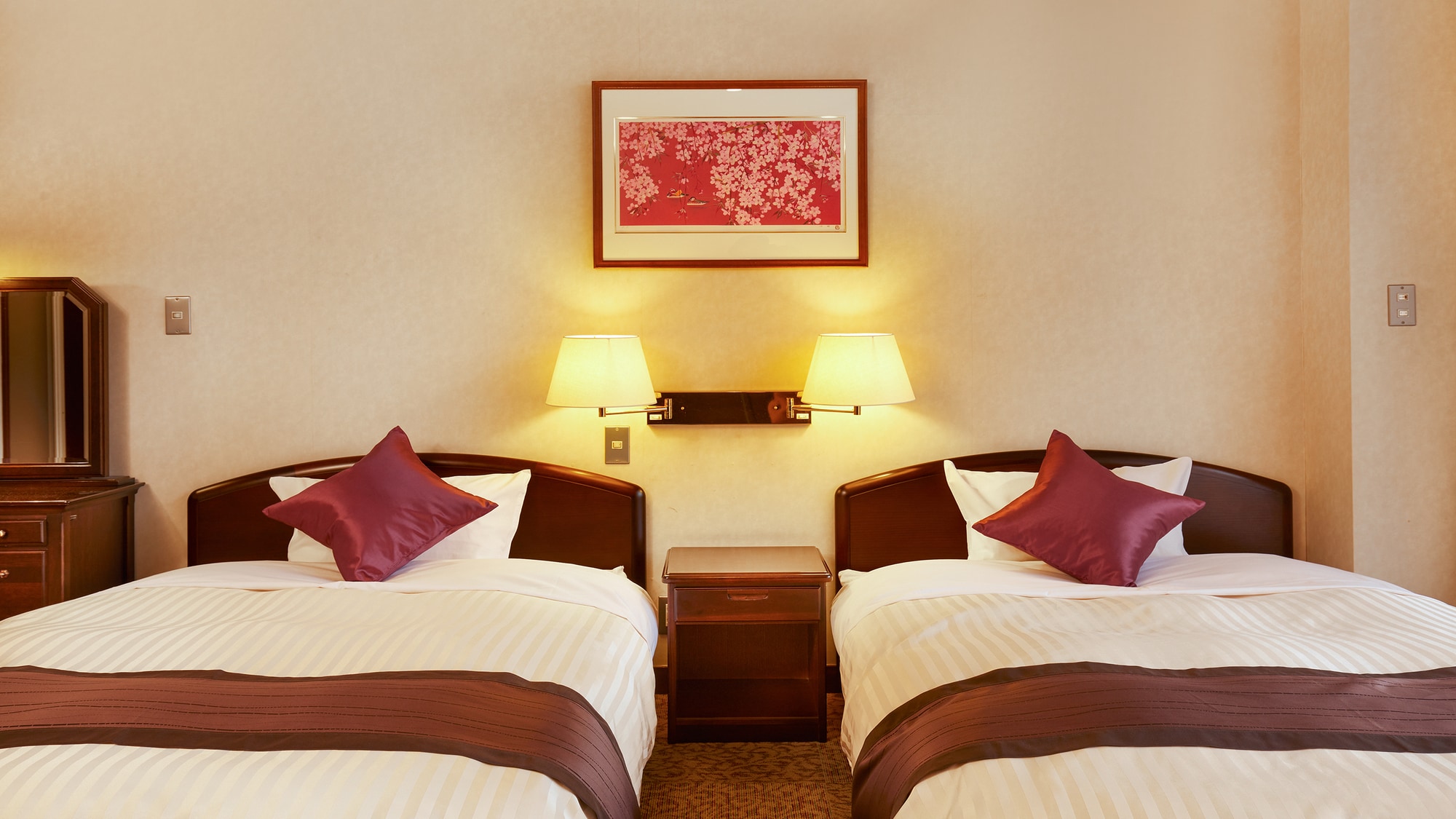 [2nd floor] Western-style twin room (mountain view)