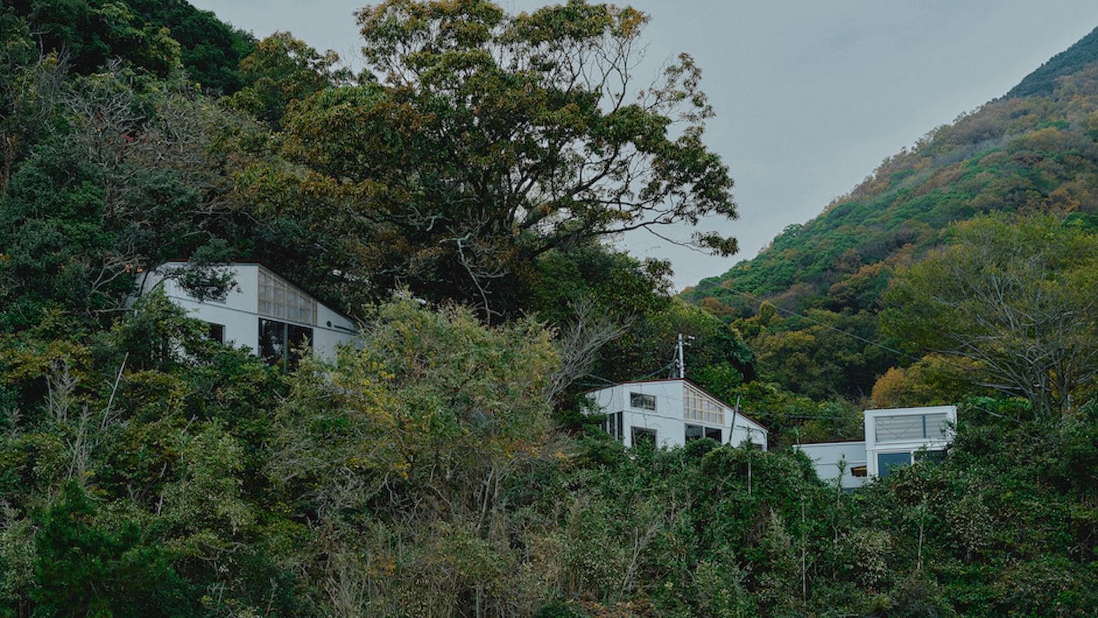 The exterior of the three buildings