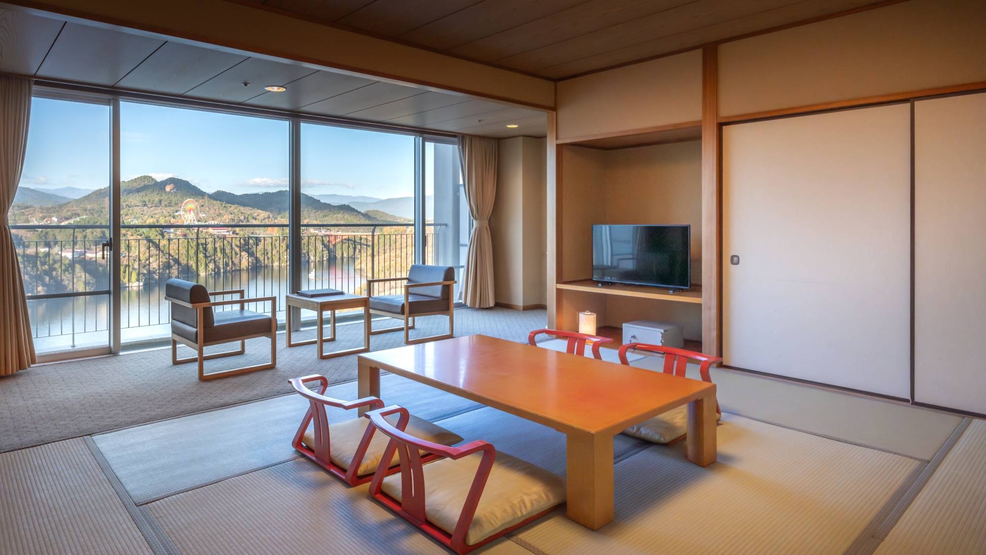 Kamar bergaya Jepang + beranda luas (47㎡)