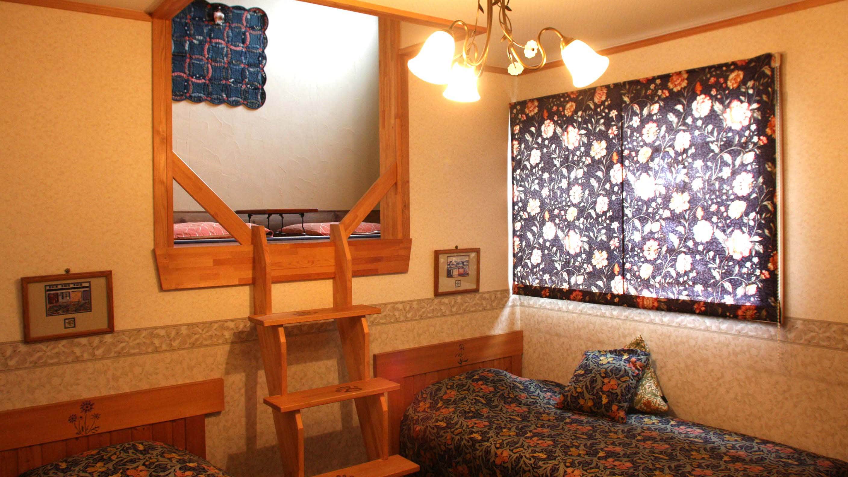 Western-style room with loft