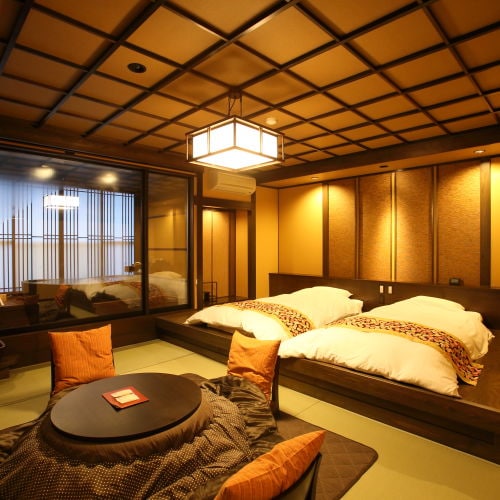 Second building: Japanese-style modern room with an open-air bath with a view and natural hot spring water, 47 square meters